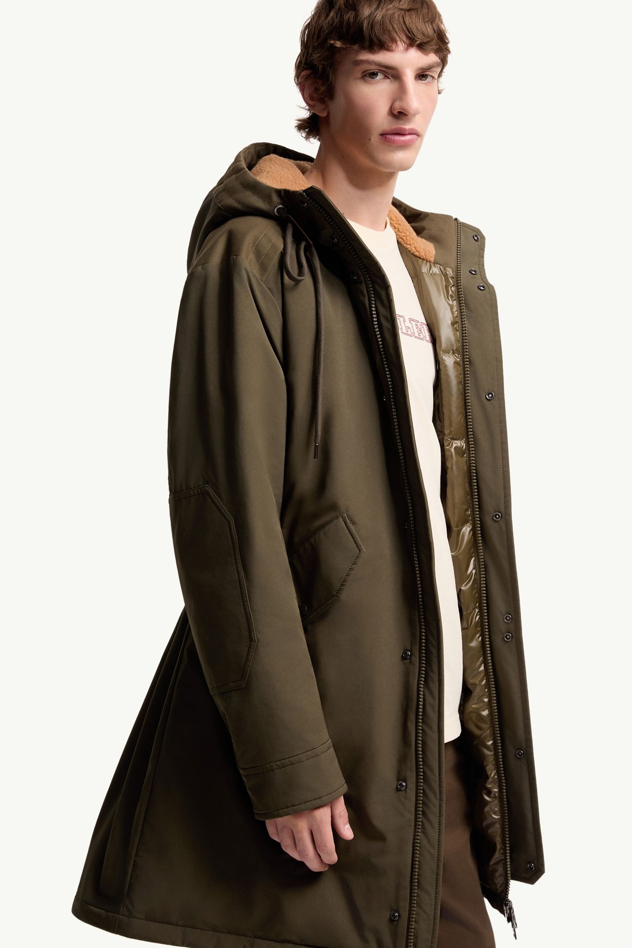 Parka matelassée longue à capuche Nahan Hommes Vert Olive Moncler 5