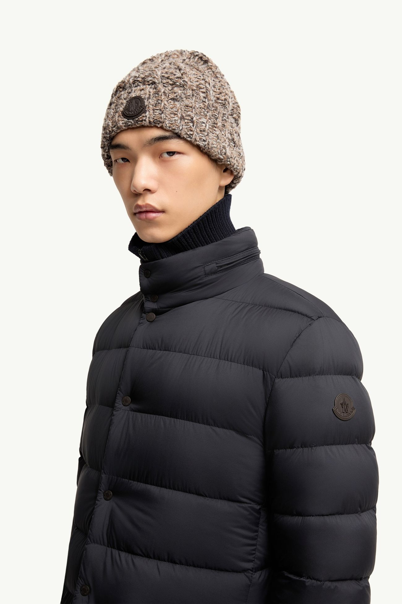Doudoune longue à capuche Lencoise Hommes Bleu foncé Moncler 1