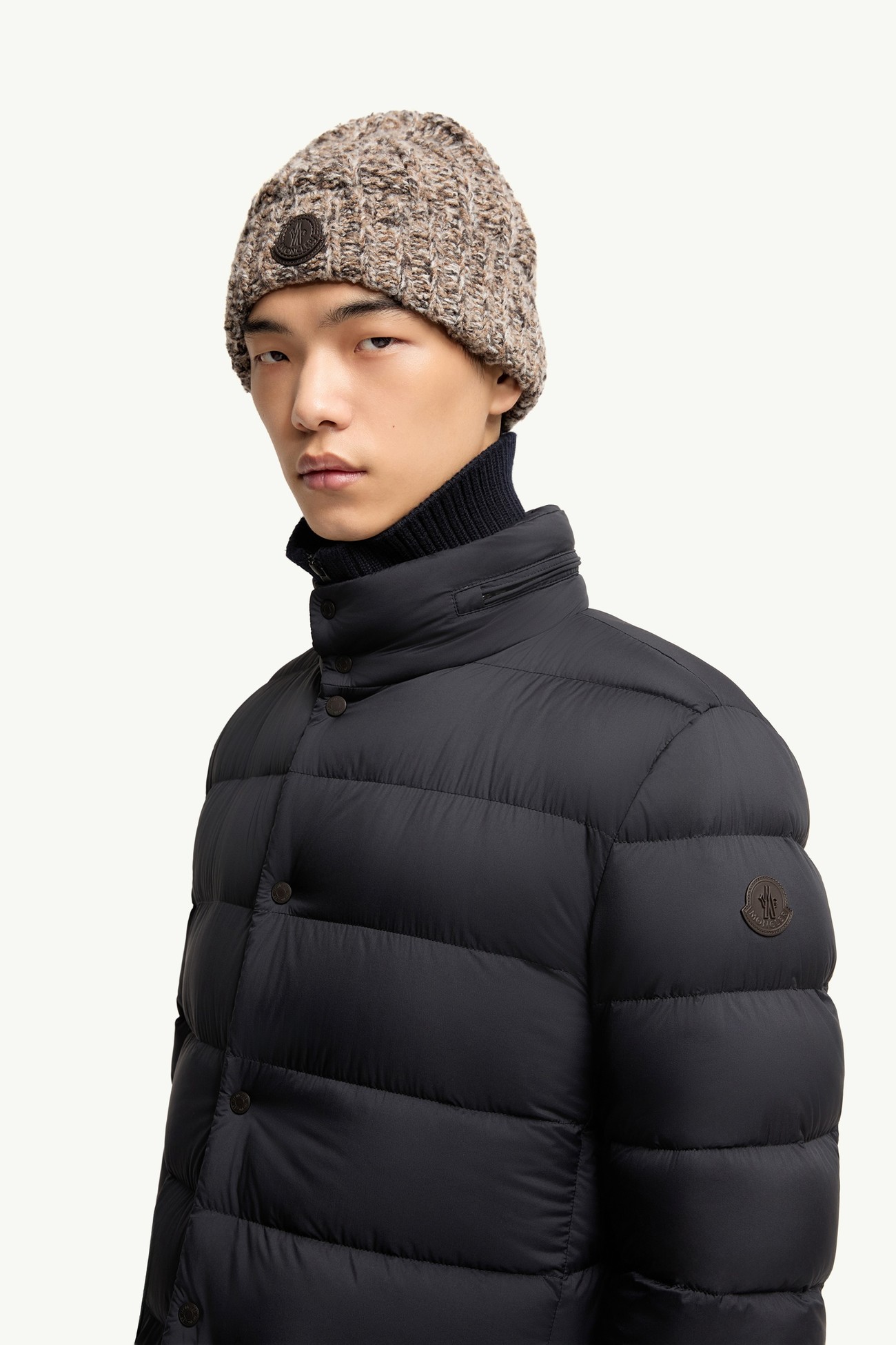 Lencoise連帽長身羽絨外套 男士 深藍色 Moncler 1