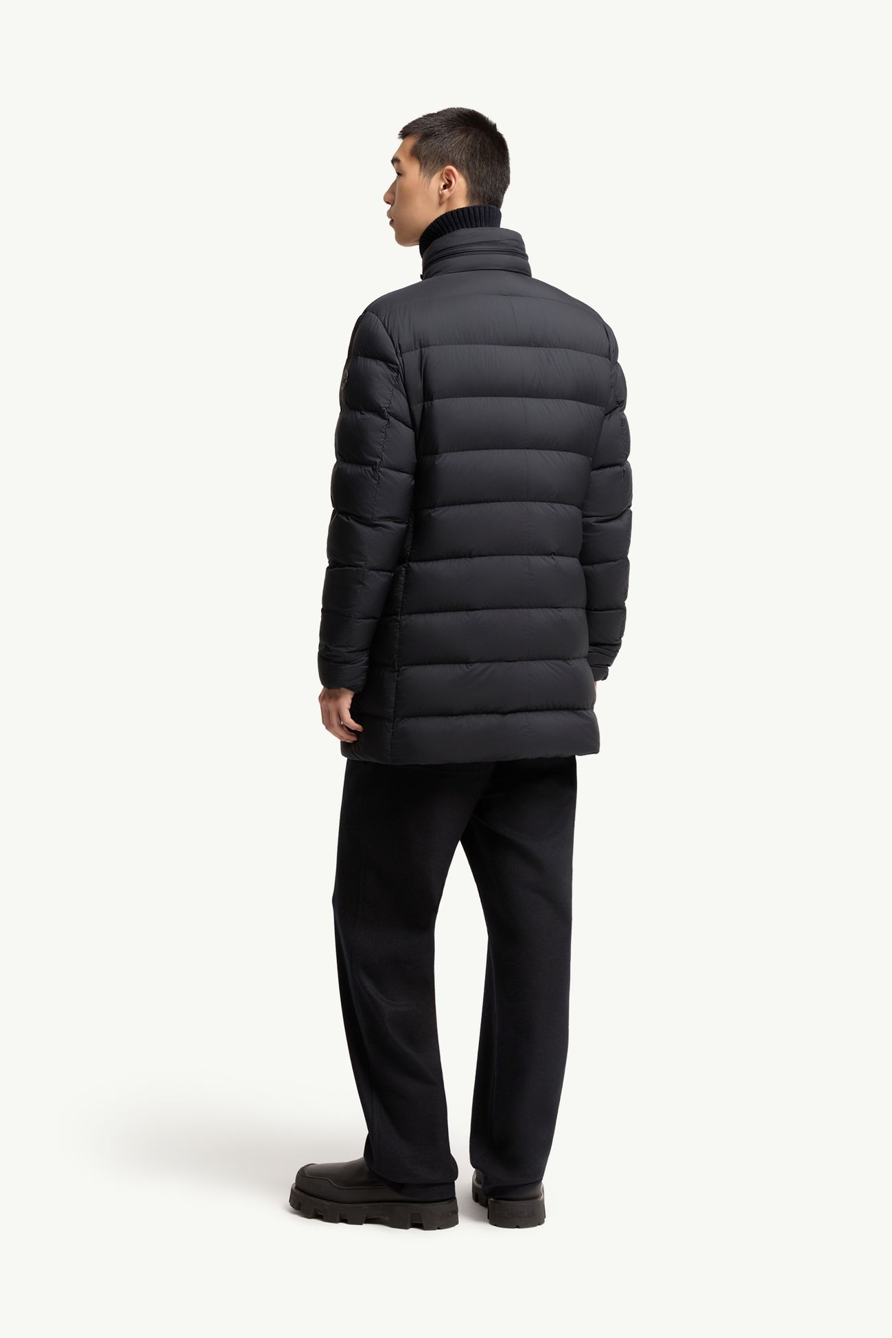 Lencoise男士连帽长款羽绒夹克外套 男士 深蓝色 Moncler 4