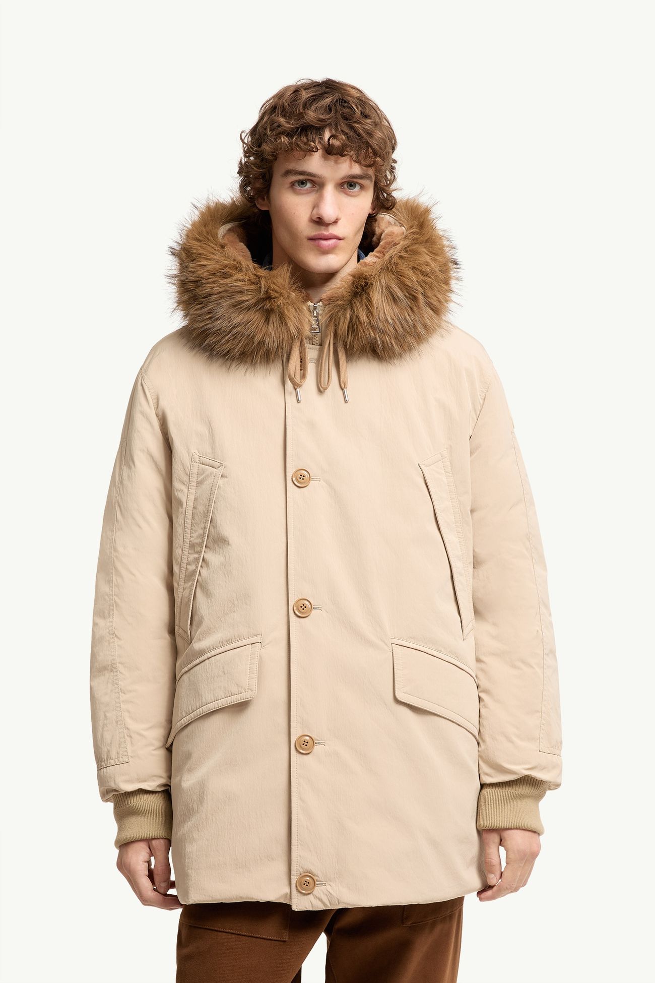 Brevanth 후드 다운 파카 남성 베이지 Moncler 3