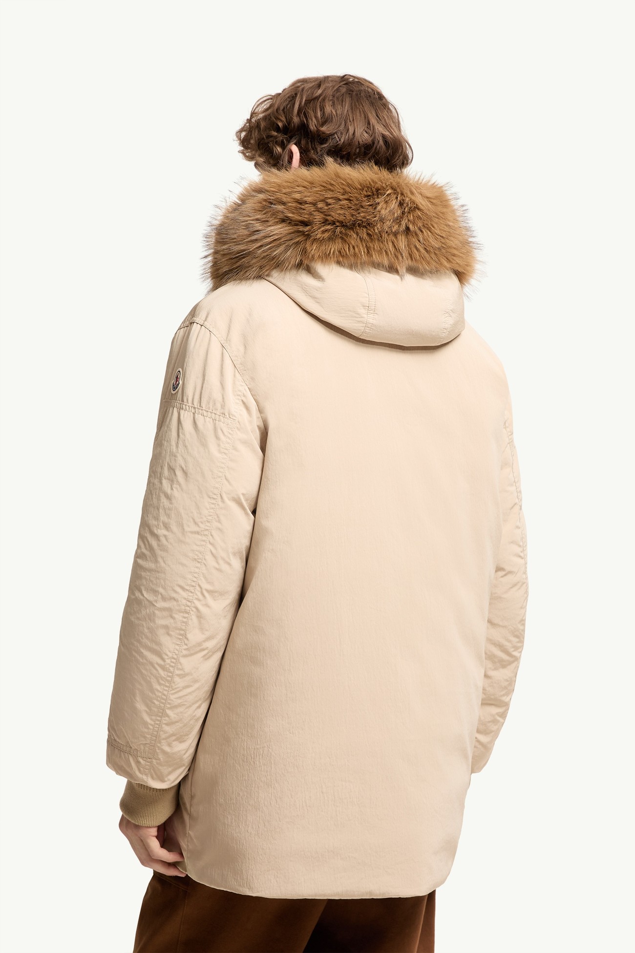Brevanth Hooded Down Parka Jacket Men Beige Moncler 4