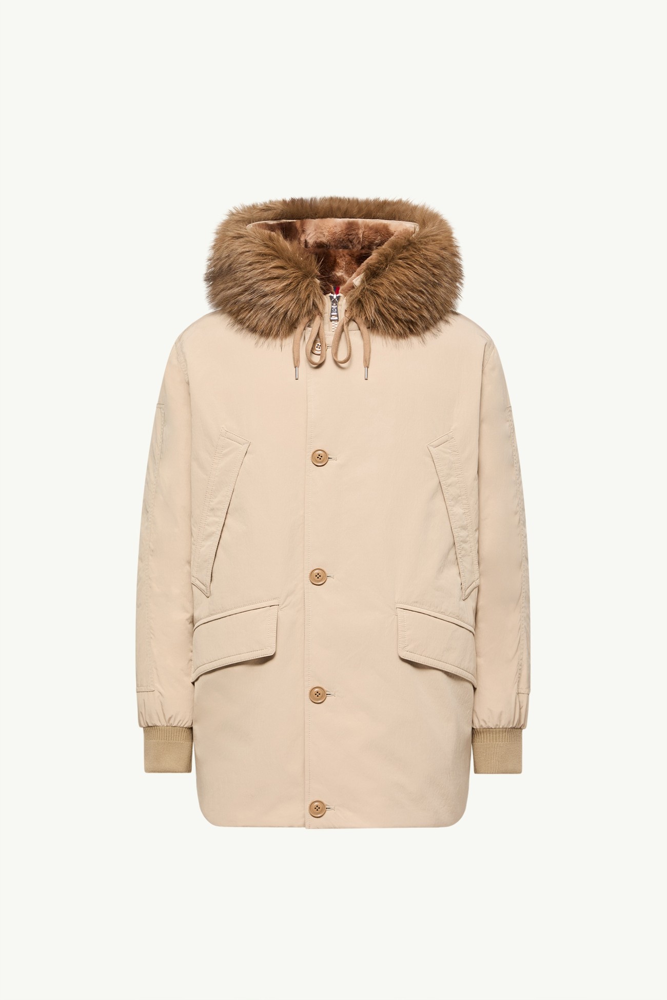 Brevanth Hooded Down Parka Jacket Men Beige Moncler 2