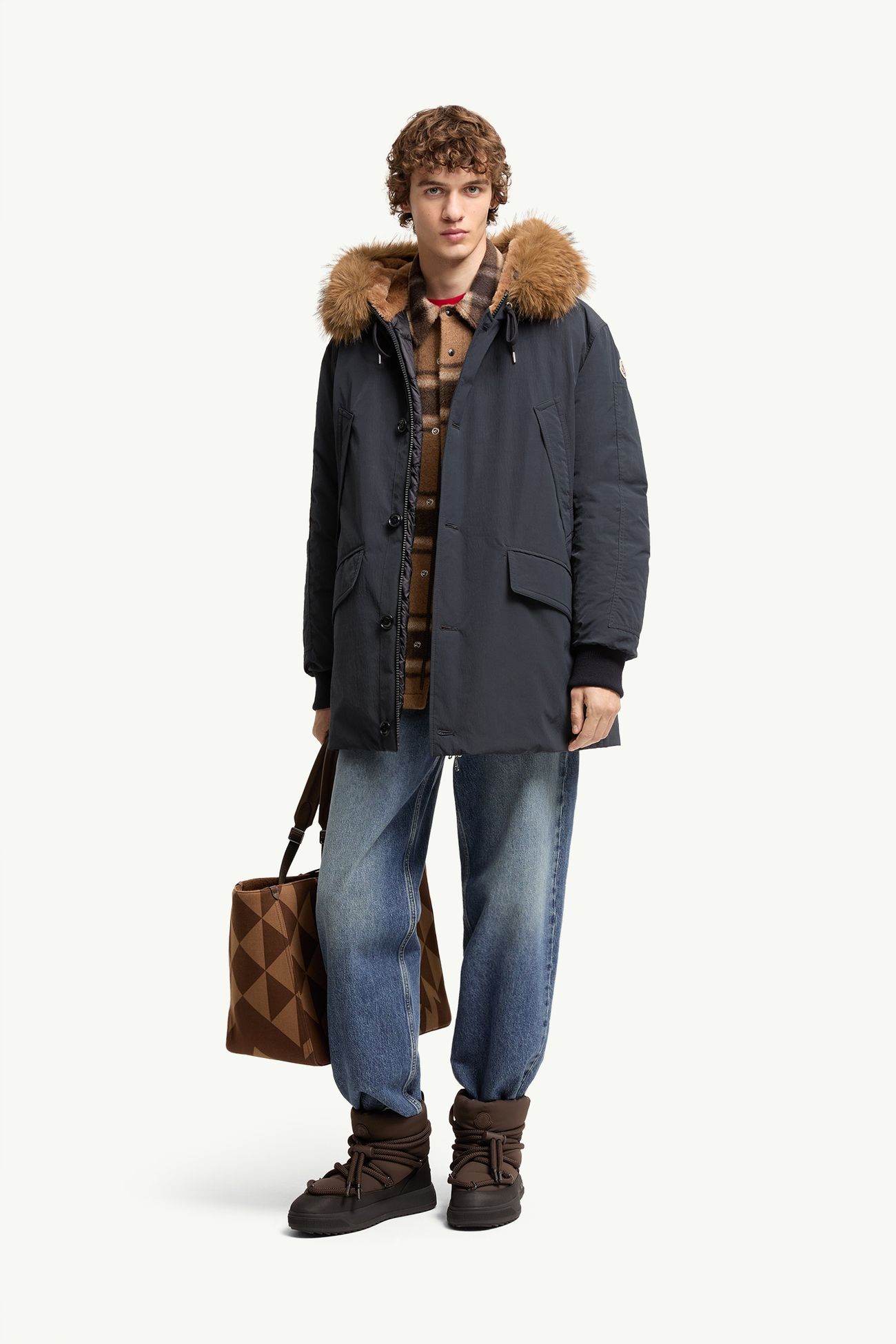Parka imbottito Brevanth con cappuccio Uomo Blu Scuro Moncler 0