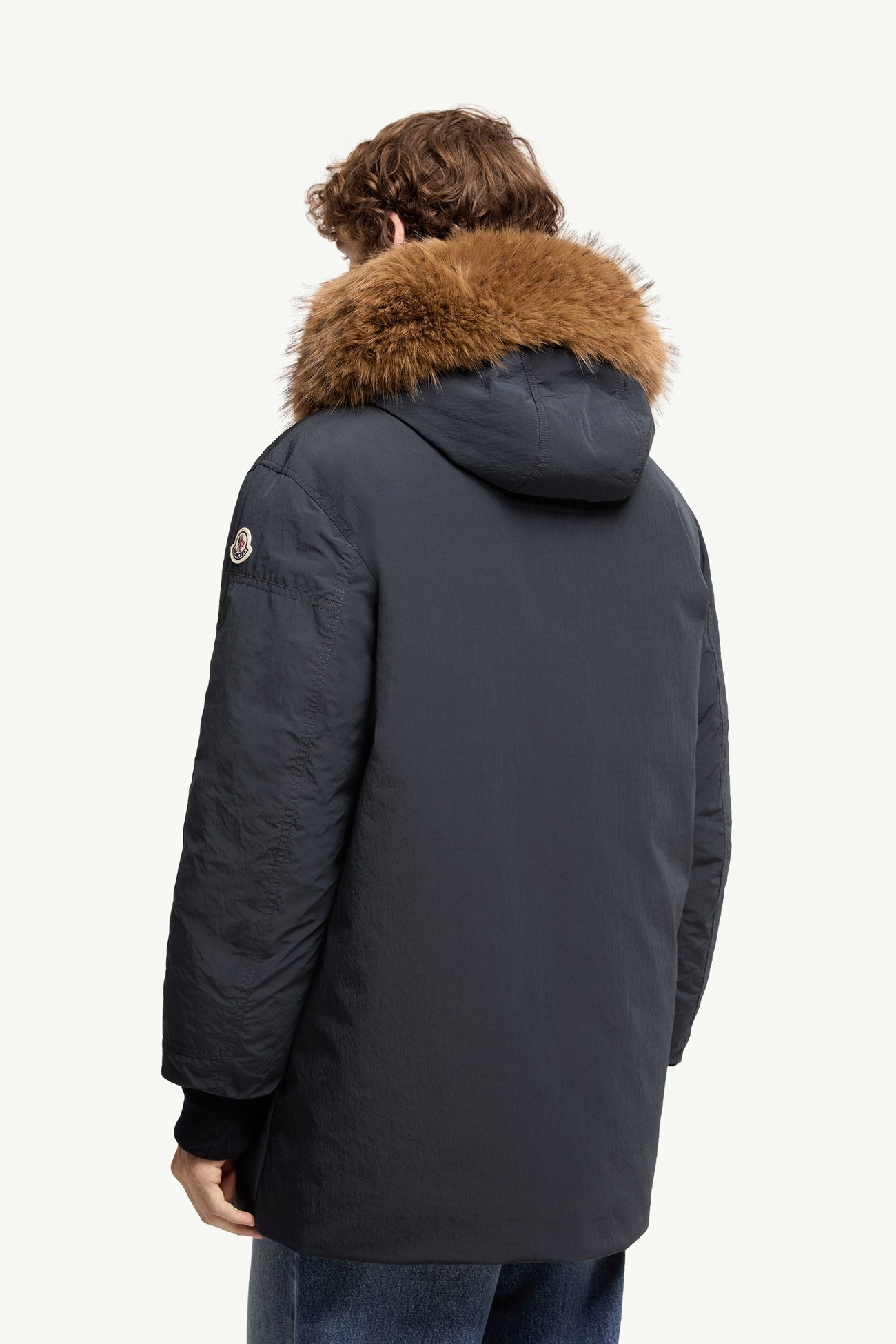 Brevanth Hooded Down Parka Jacket Men Dark Blue Moncler 4