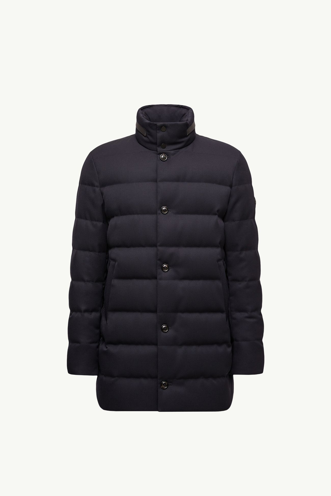 Doudoune longue à capuche Vallonpierre en laine Hommes Bleu Nuit Moncler 2