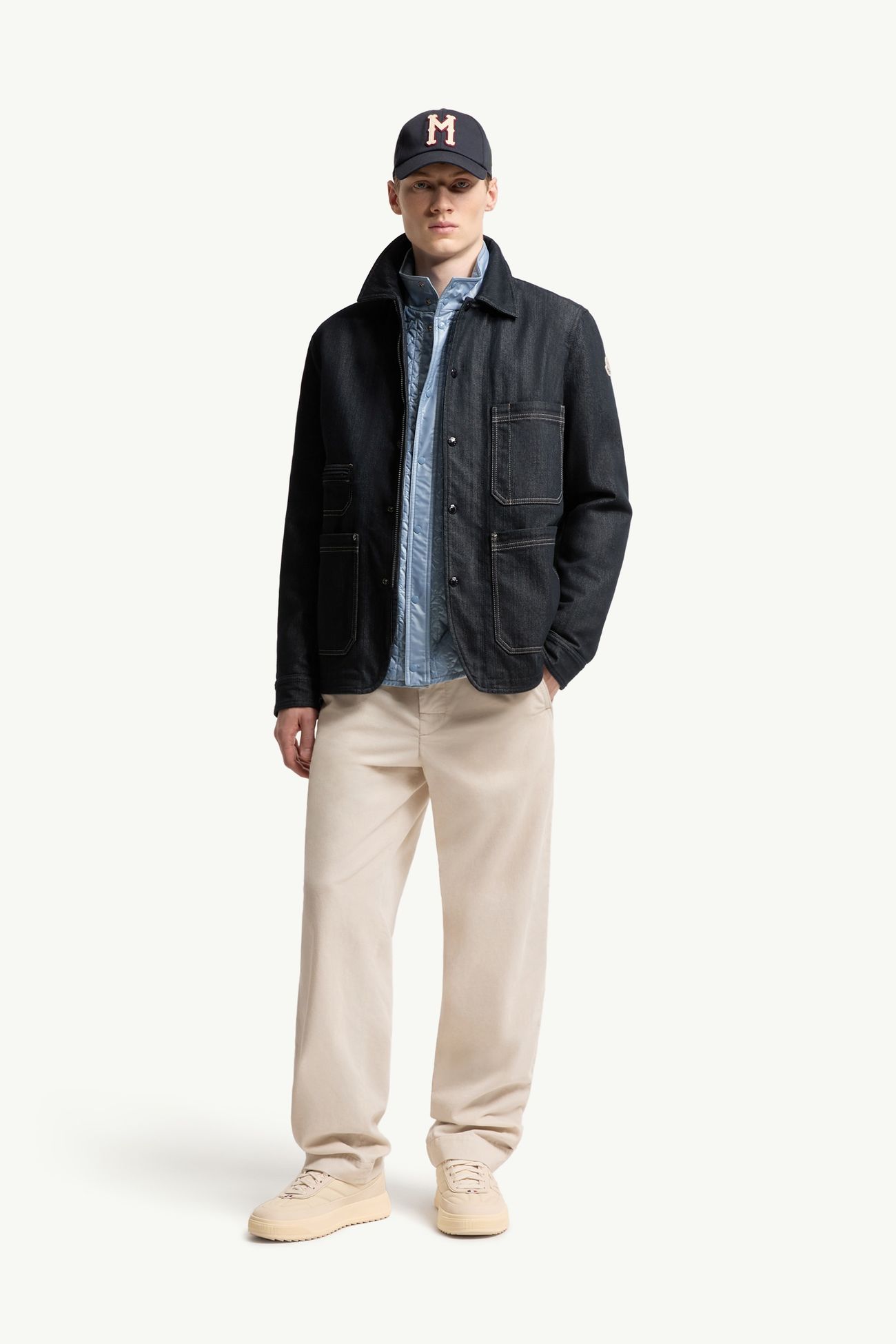 Haderu シャツジャケット メンズ ネイビーブルー Moncler 0