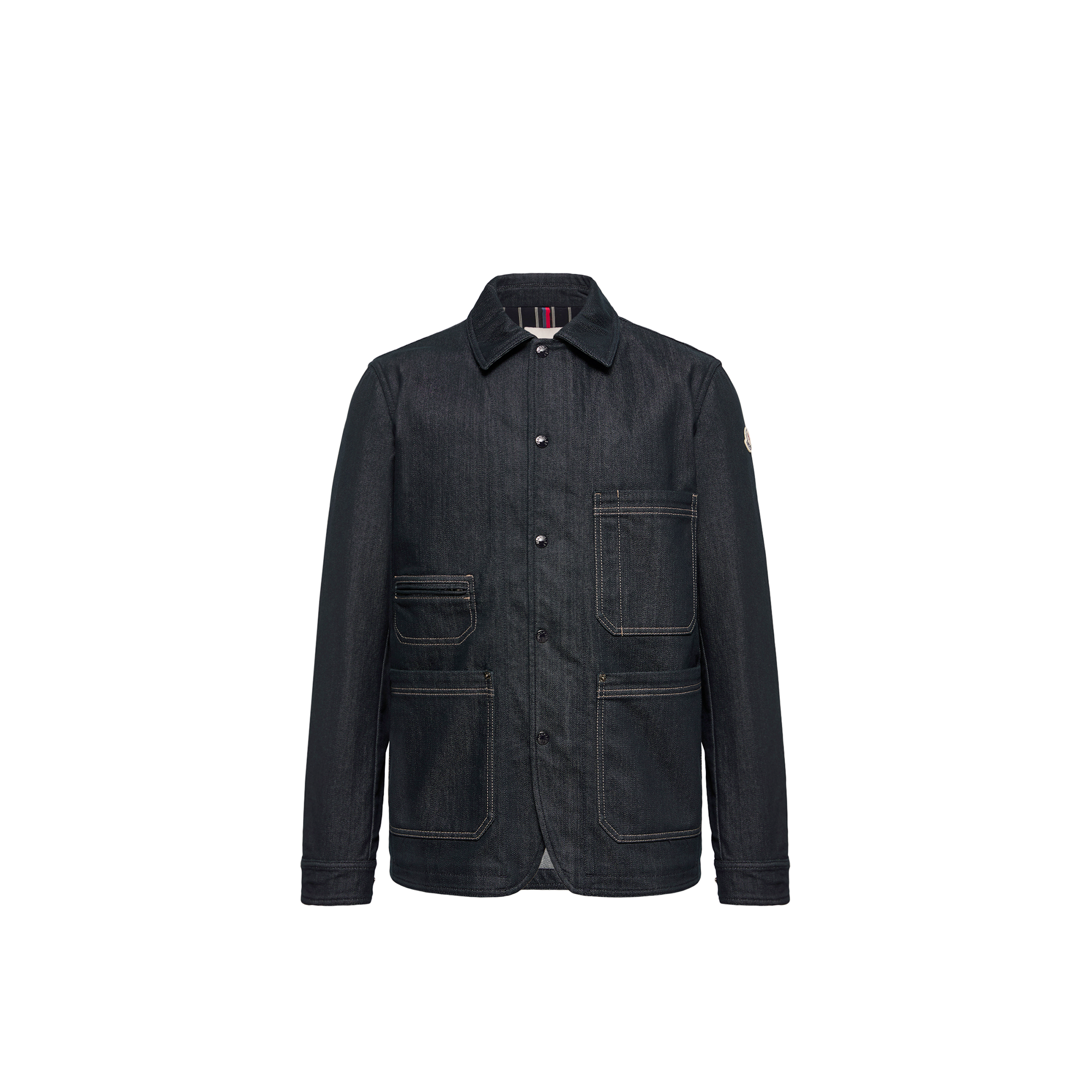 Moncler   Haderu Denim Shirt Jacket for Men in Blue, Size: 38