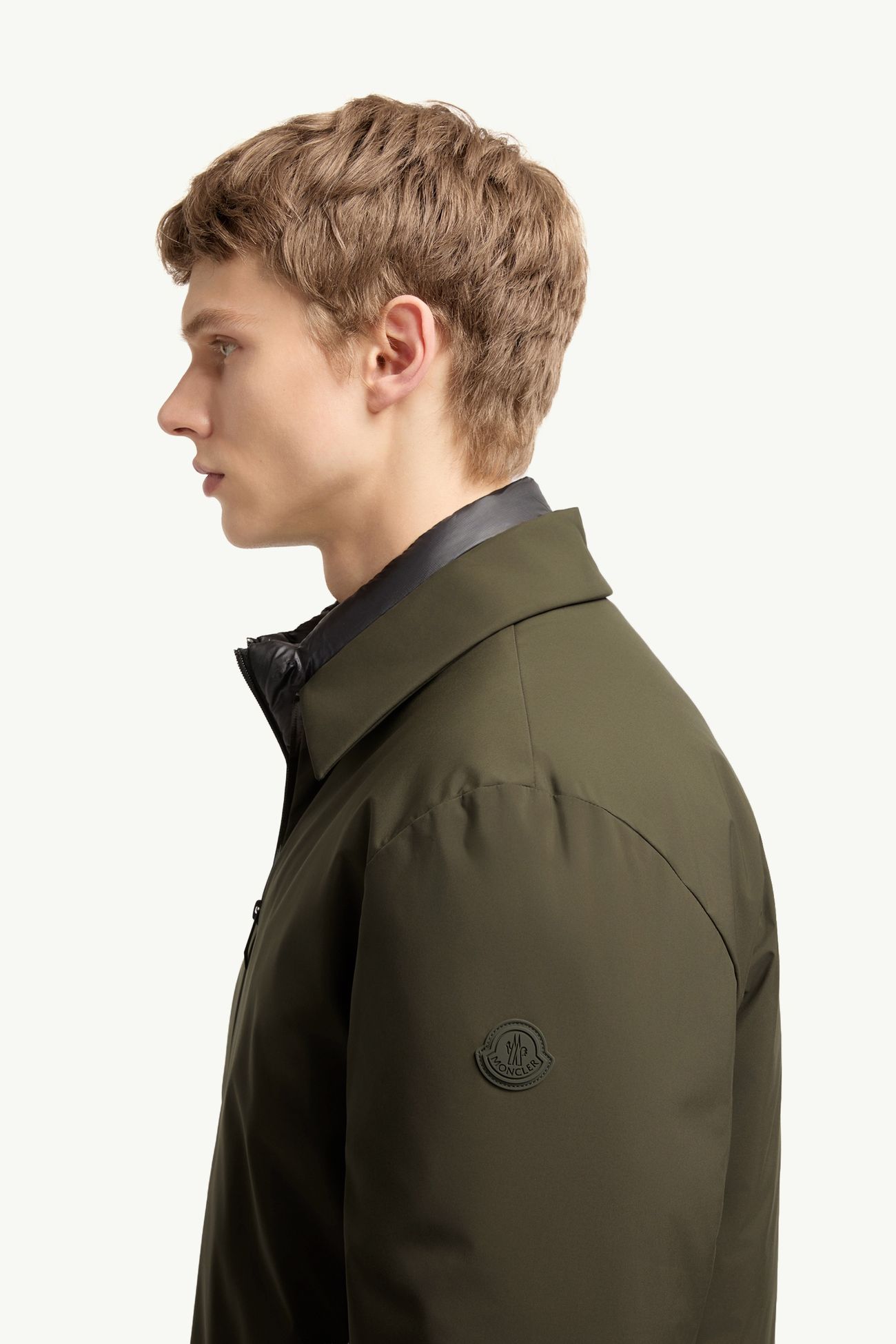 Caramantran Daunen-Hemdjacke Herren Olivgrün Moncler 1