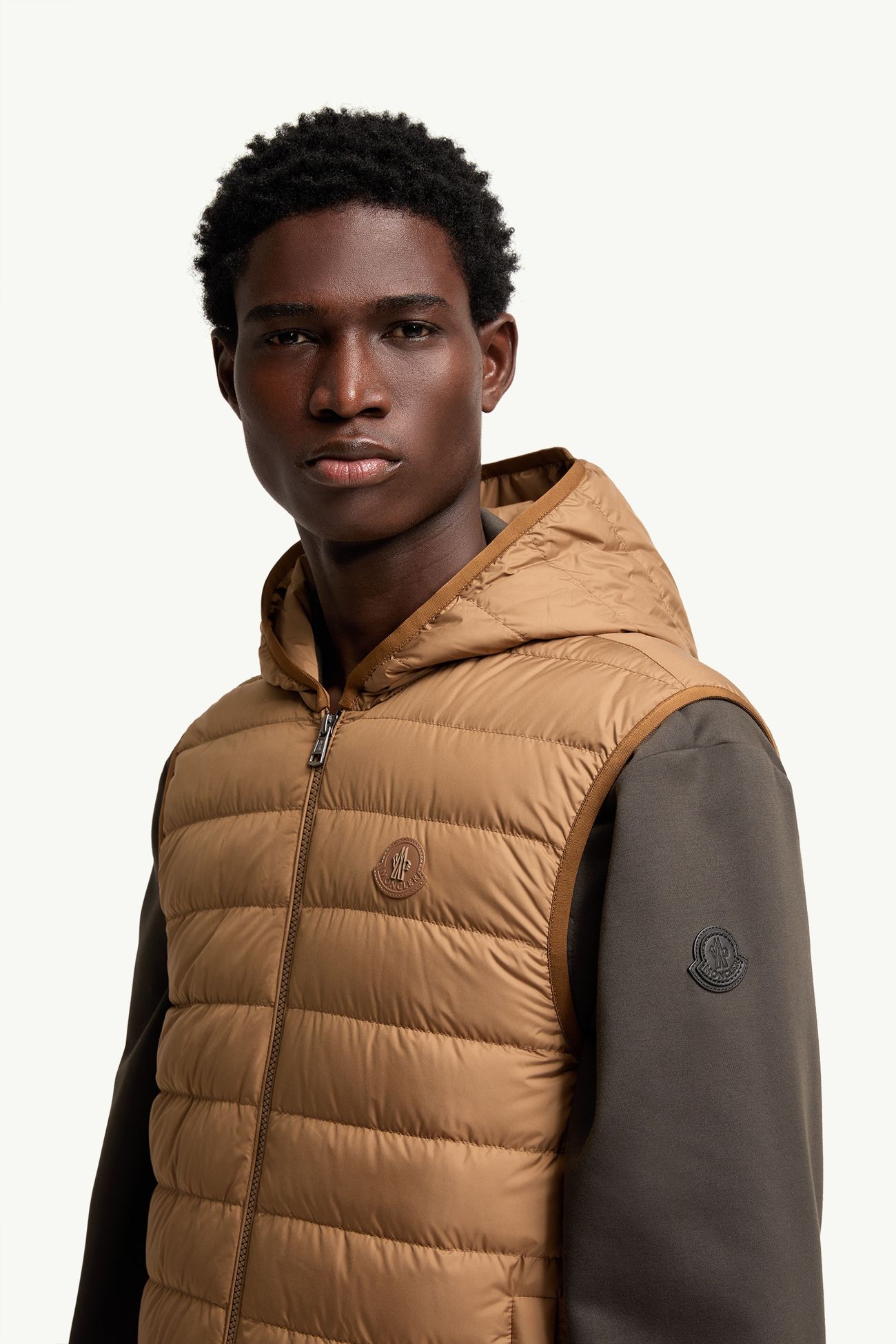 Skirnix 3-in-1 Short Down Jacket Men Camel Beige Moncler 1