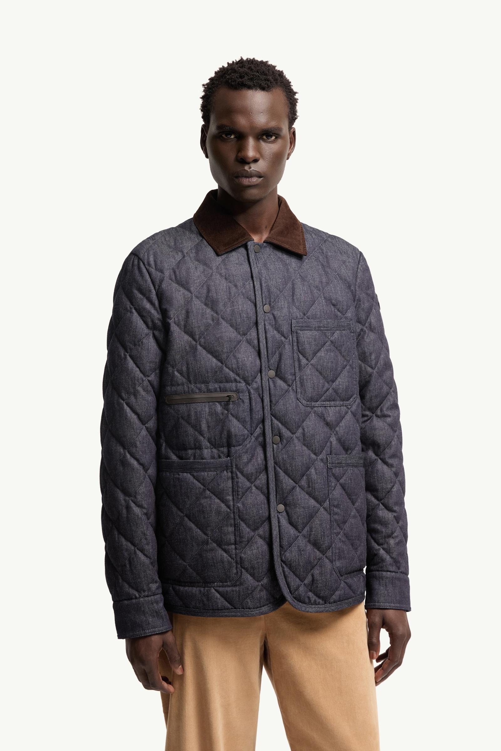【dai】メゾン マルジェラ Quilted Work Jacket Dark Blue Kryen Diamond Quilted Denim Down Shirt Jacket - Shirt