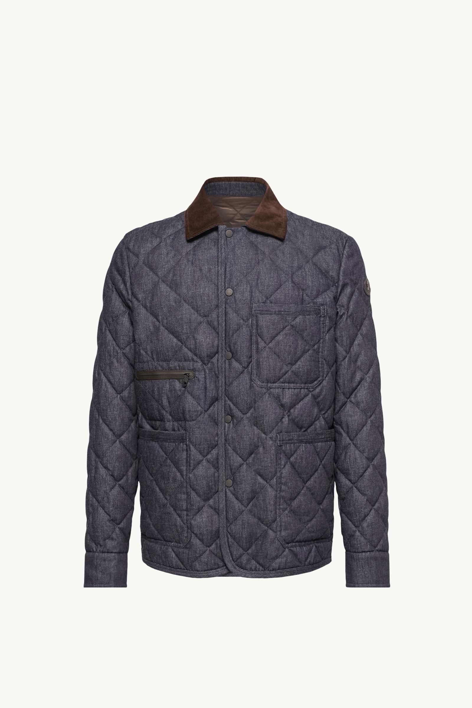 Kryen Diamond Quilted Denim Down Shirt Jacket Men Dark Blue Moncler, 1 of 0