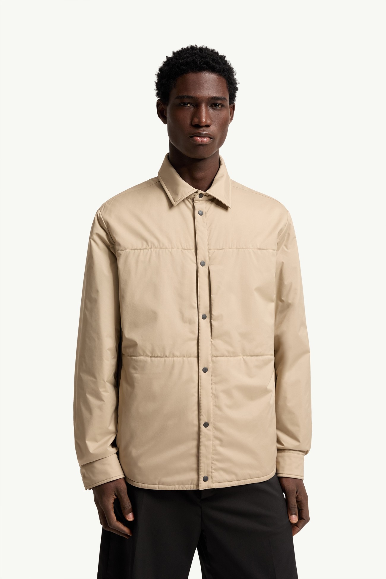 Revoline Down Shirt Jacket Men Light Beige Moncler 3