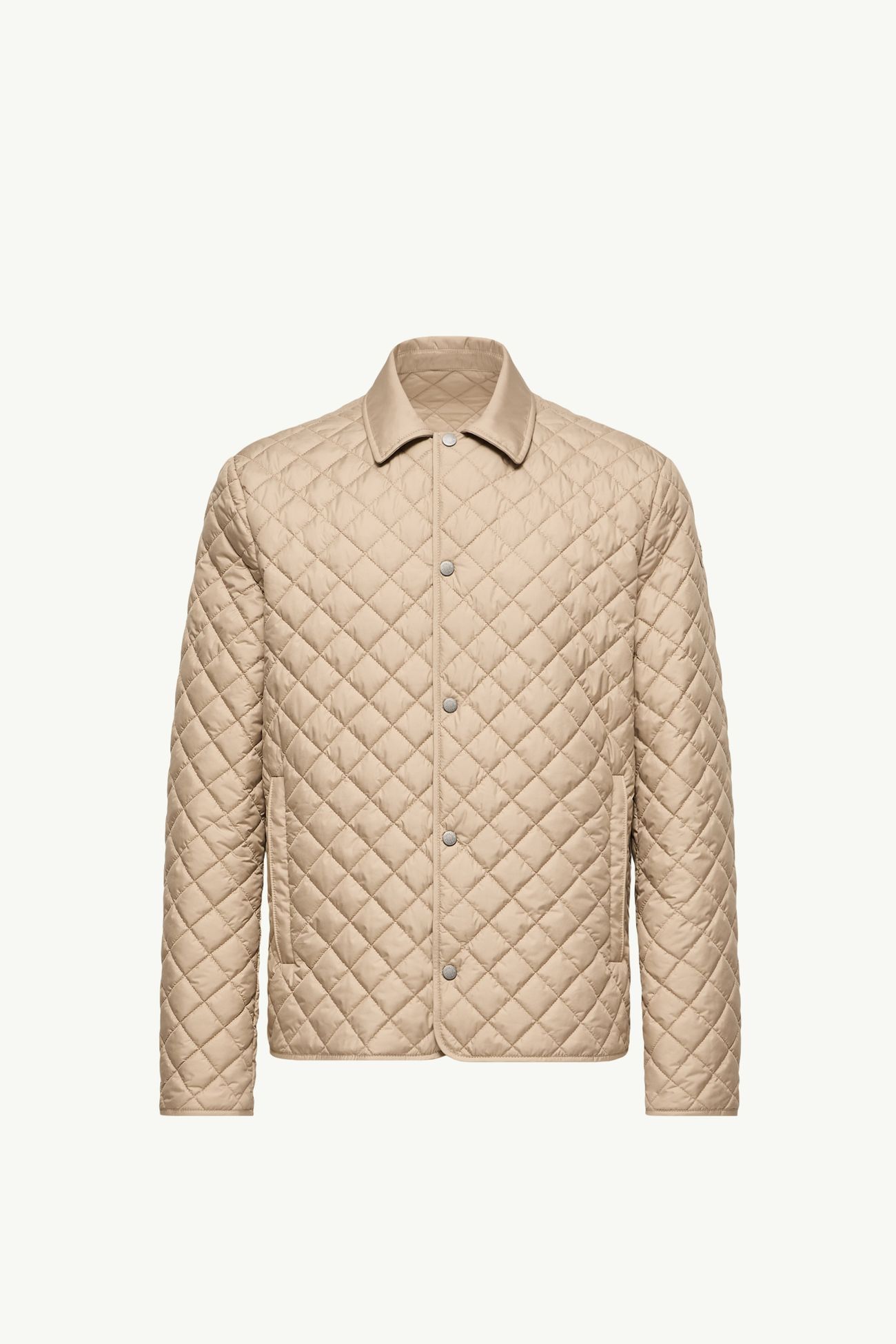 Avrelie Diamond Quilted Padded Shirt Jacket Men Beige Moncler 2
