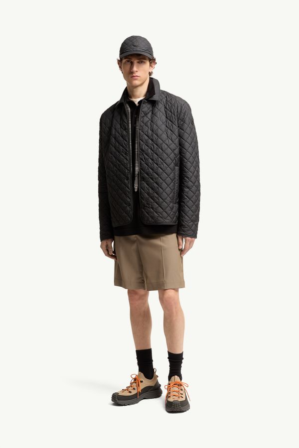 Chaqueta camisera con acolchado de rombos Avrelie Hombre Negro Moncler 0