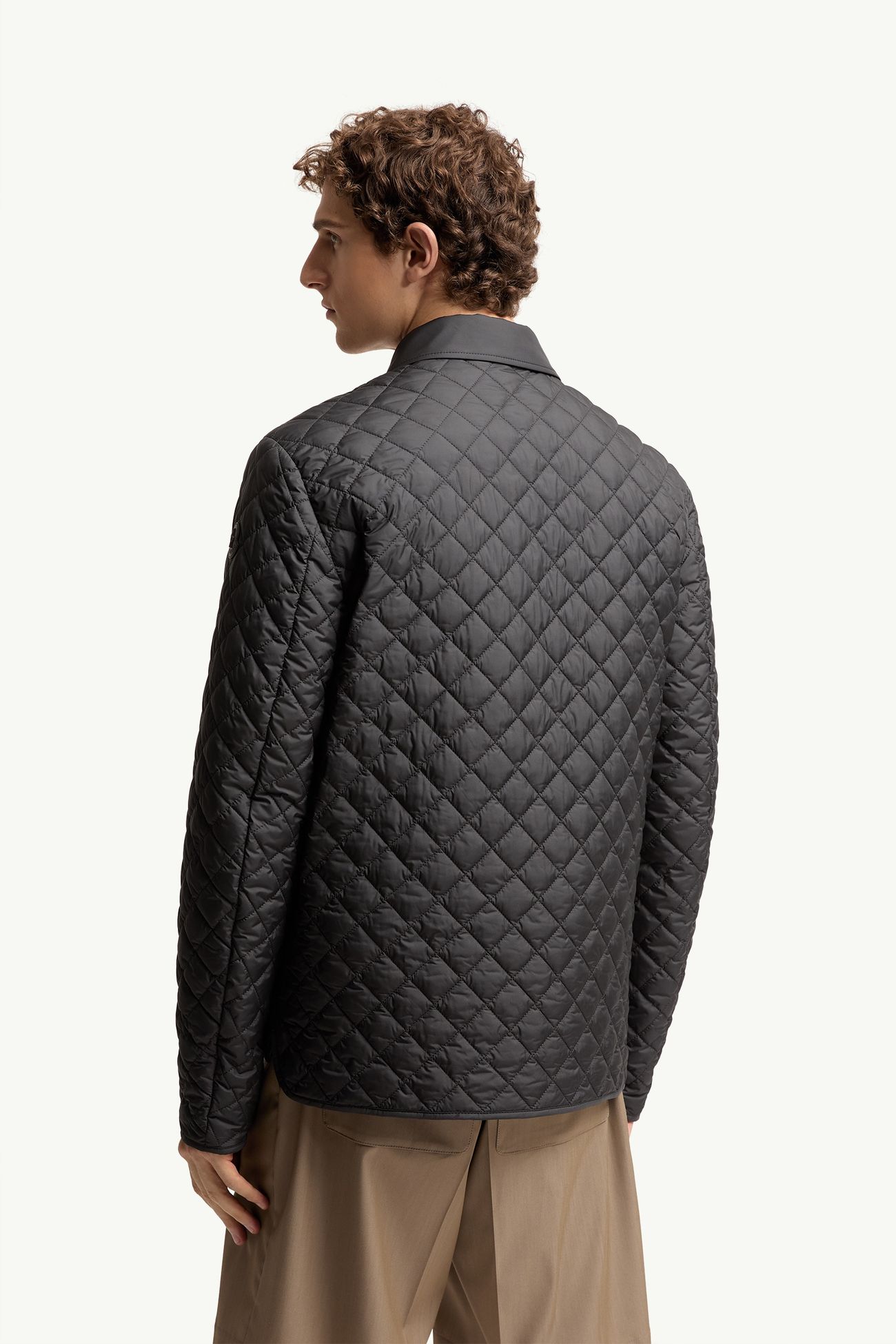 Avrelie Diamond Quilted Padded Shirt Jacket Men Black Moncler 4