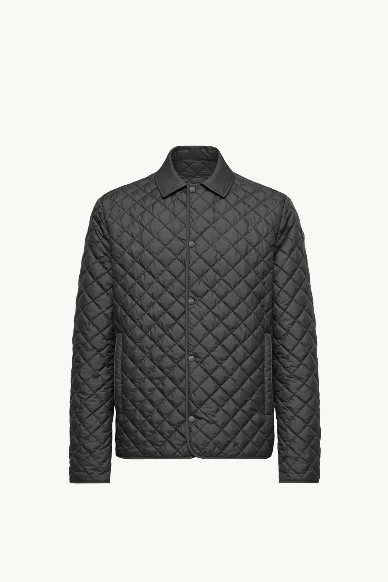 Giacca camicia imbottita con trapuntatura a diamante Avrelie Uomo Nero Moncler 2