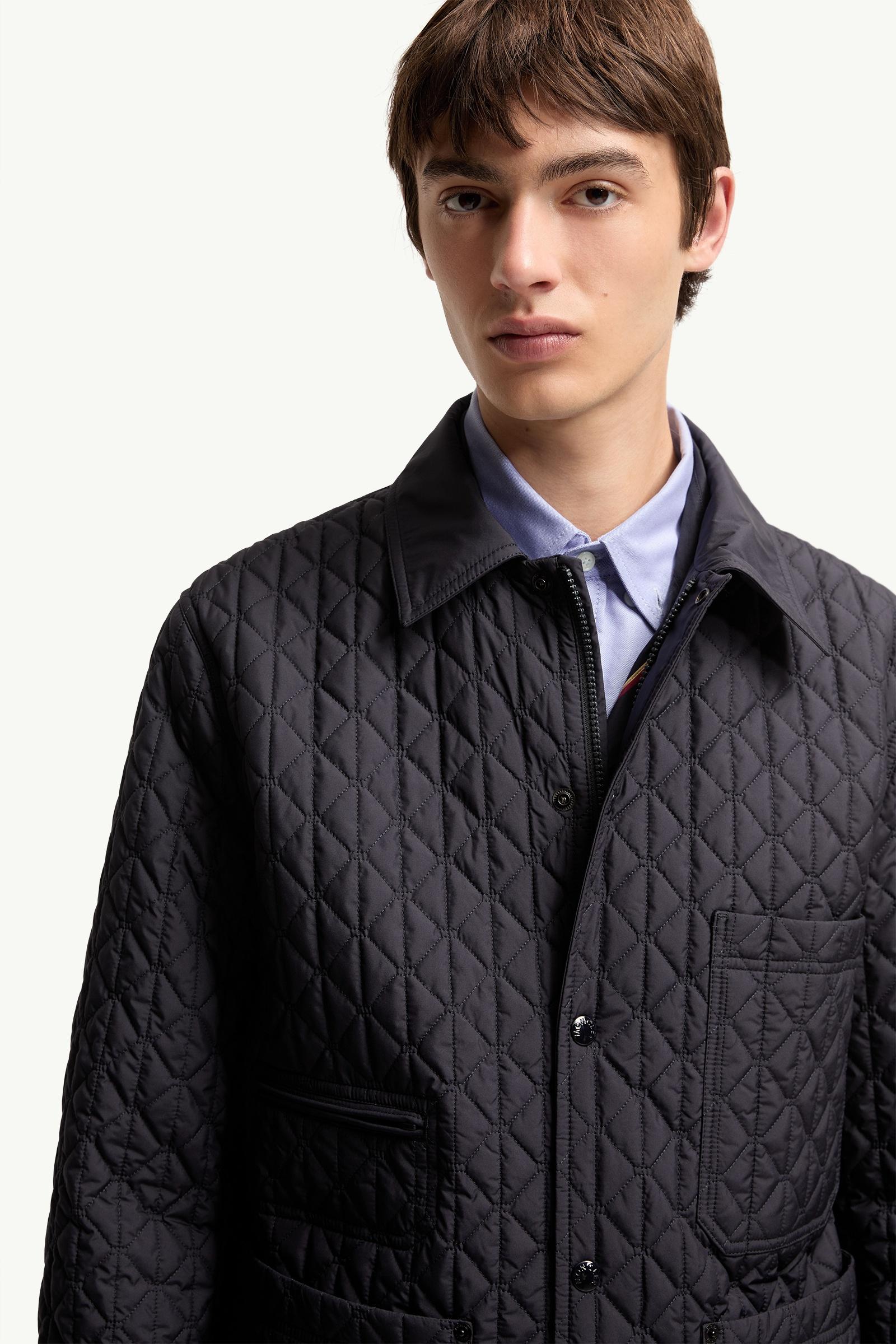 Navy Blue Theoline Diamond-Quilted Padded Jacket - Shirt Jackets