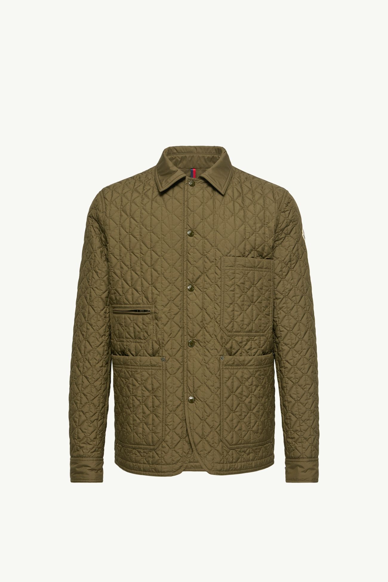 Theoline Diamond-Quilted Padded Mid-Length Jacket Men Olive Green Moncler 2
