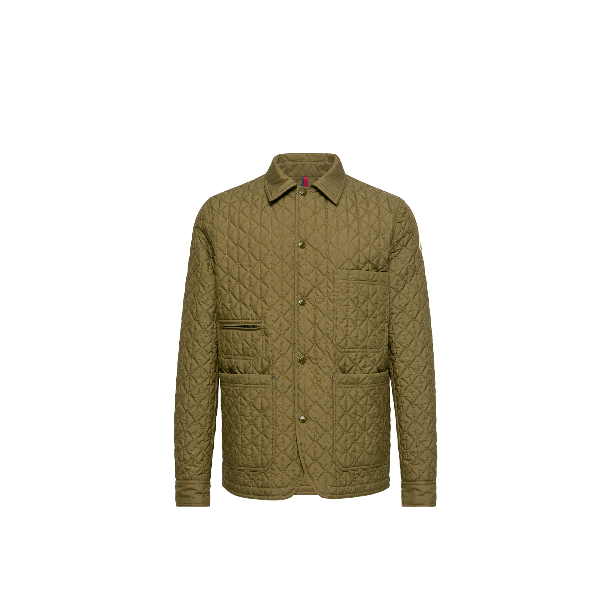 Moncler   Theoline Diamond-Quilted Padded Jacket for Men in Green, Size: 38