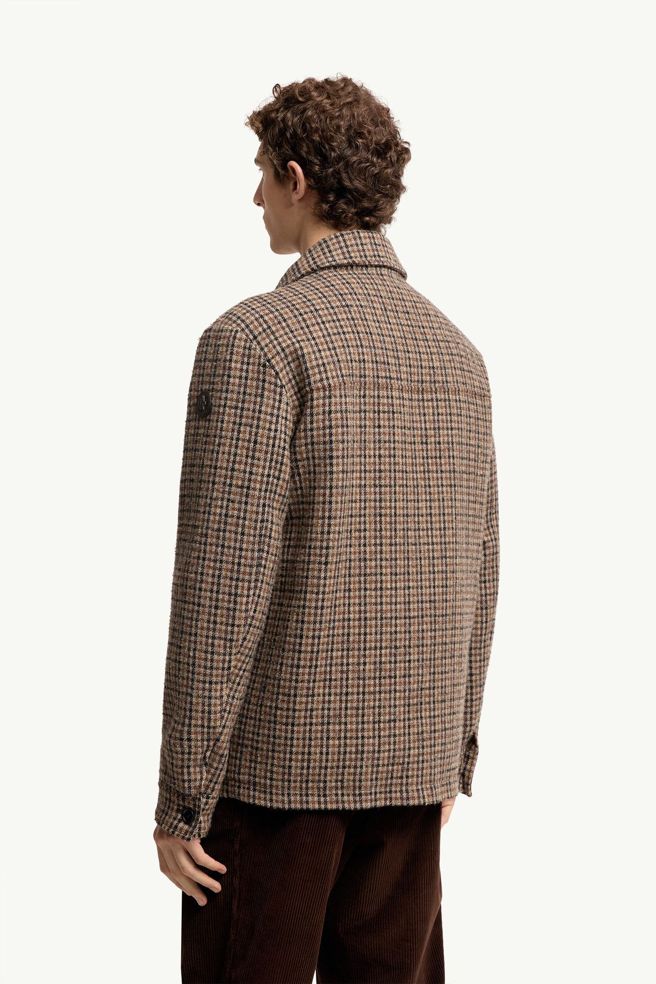 Chaqueta camisera con plumón de mezcla de lana Norfol Hombre Marrón Moncler 4