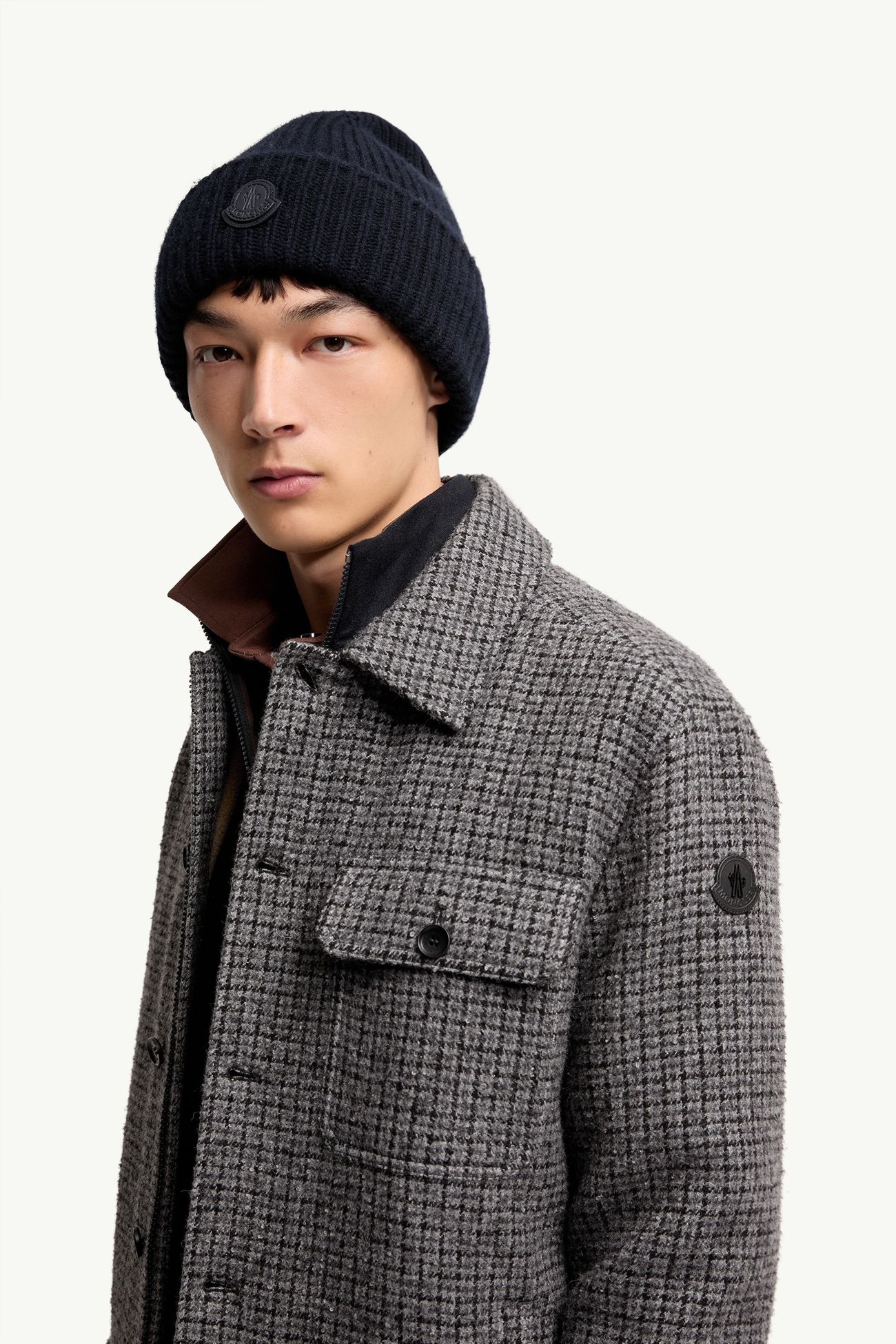 Norfol男士羊毛混纺羽绒衬衫式夹克外套 男士 深灰色 Moncler 1