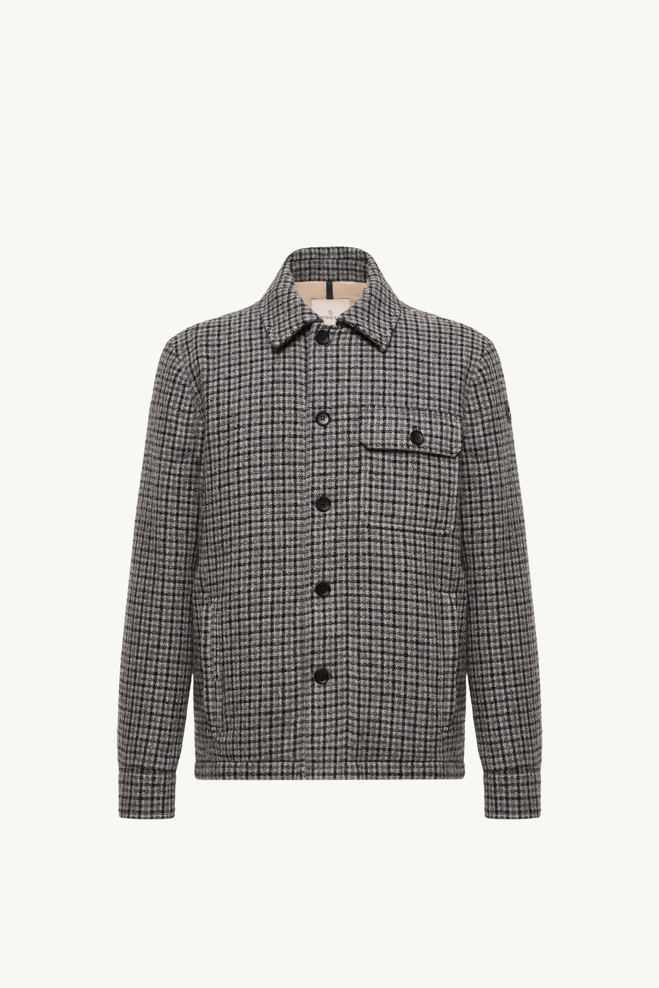 Giacca camicia imbottita Norfol in misto lana Uomo Grigio Scuro Moncler 2