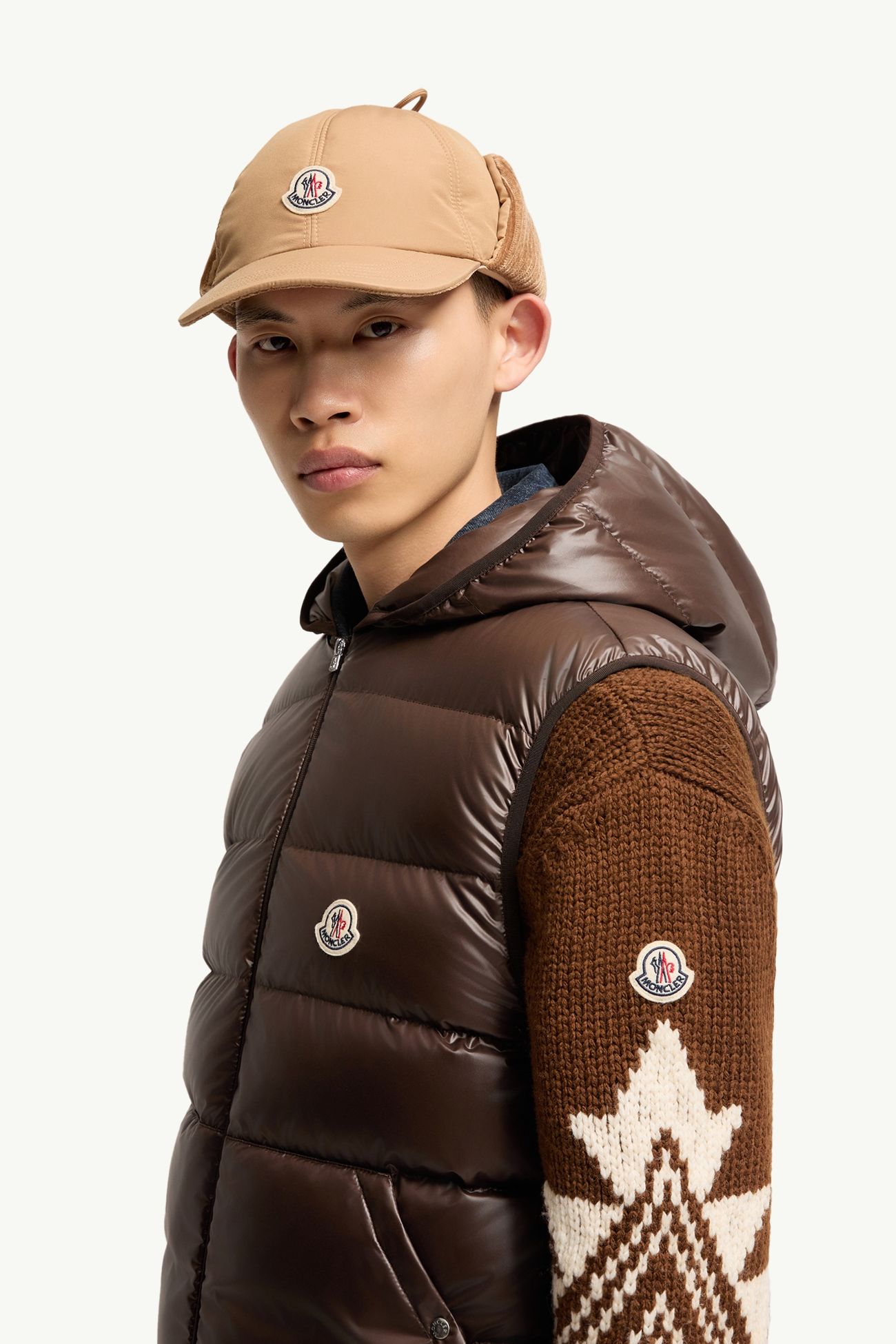 Nyvalin三合一連帽法蘭絨羽絨外套 男士 米色 Moncler 1