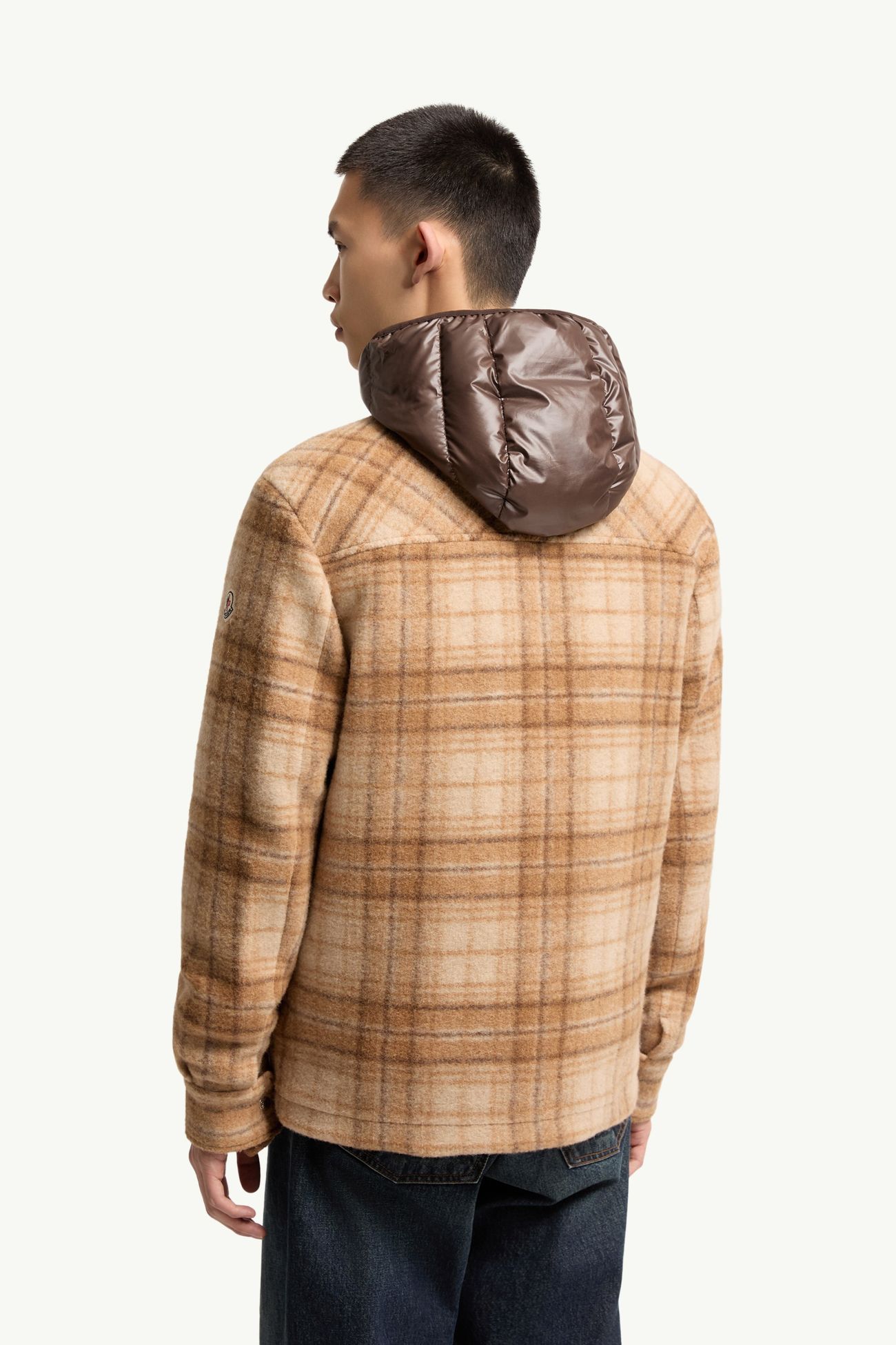 Nyvalin三合一連帽法蘭絨羽絨外套 男士 米色 Moncler 4
