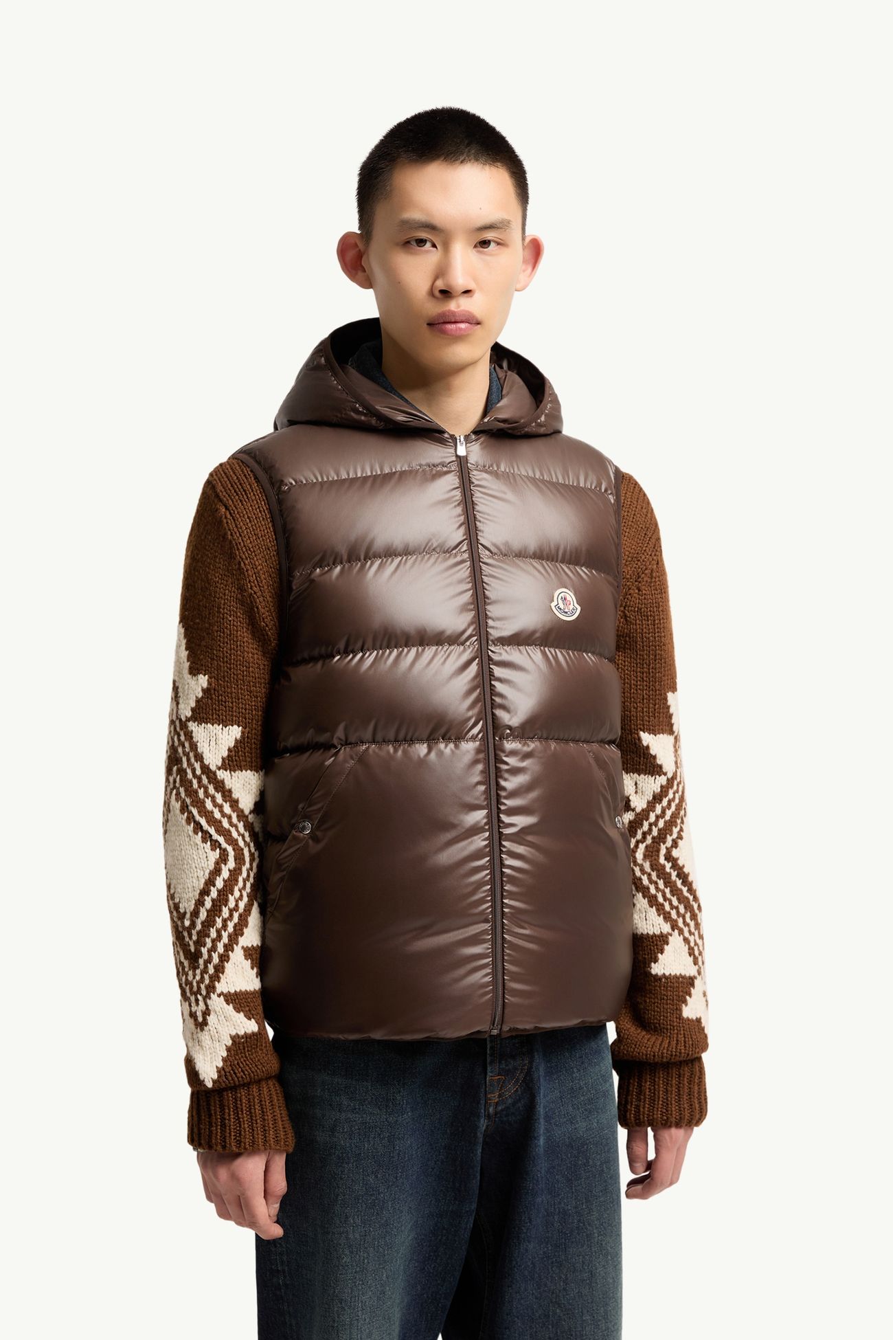 Nyvalin 3-in-1-Daunen-Flanelljacke mit Kapuze Herren Beige Moncler 5
