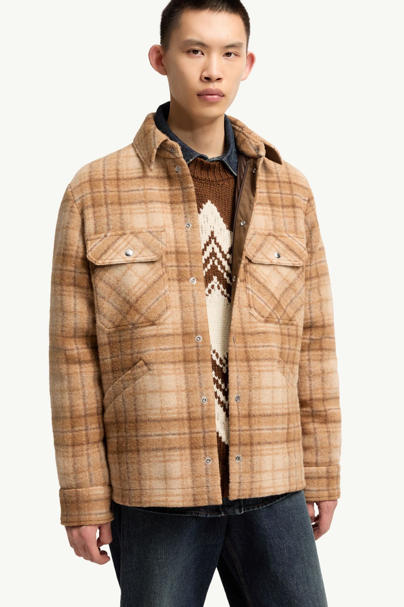 Nyvalin 3-in-1-Daunen-Flanelljacke mit Kapuze Herren Beige Moncler 6