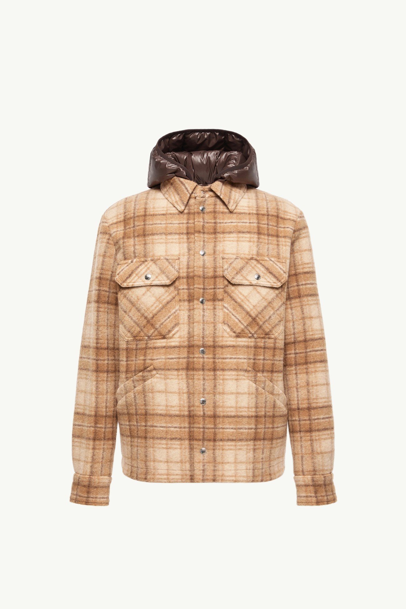 Nyvalin 3-in-1 Hooded Flannel Down Jacket Men Beige Moncler 2