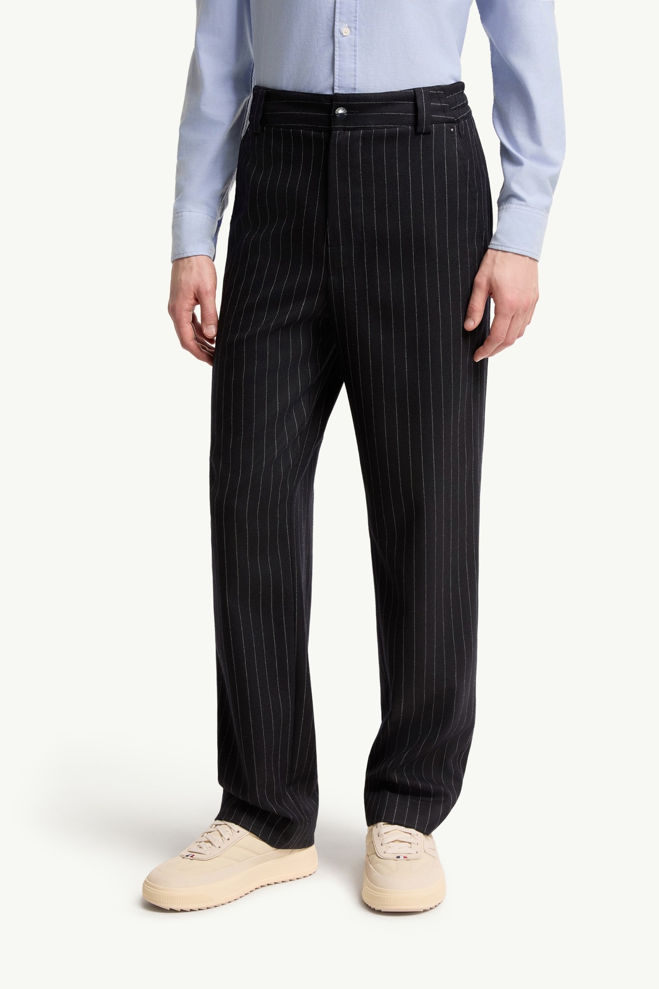 Pantalones de sastrería de raya diplomática Hombre Azul oscuro Moncler 3