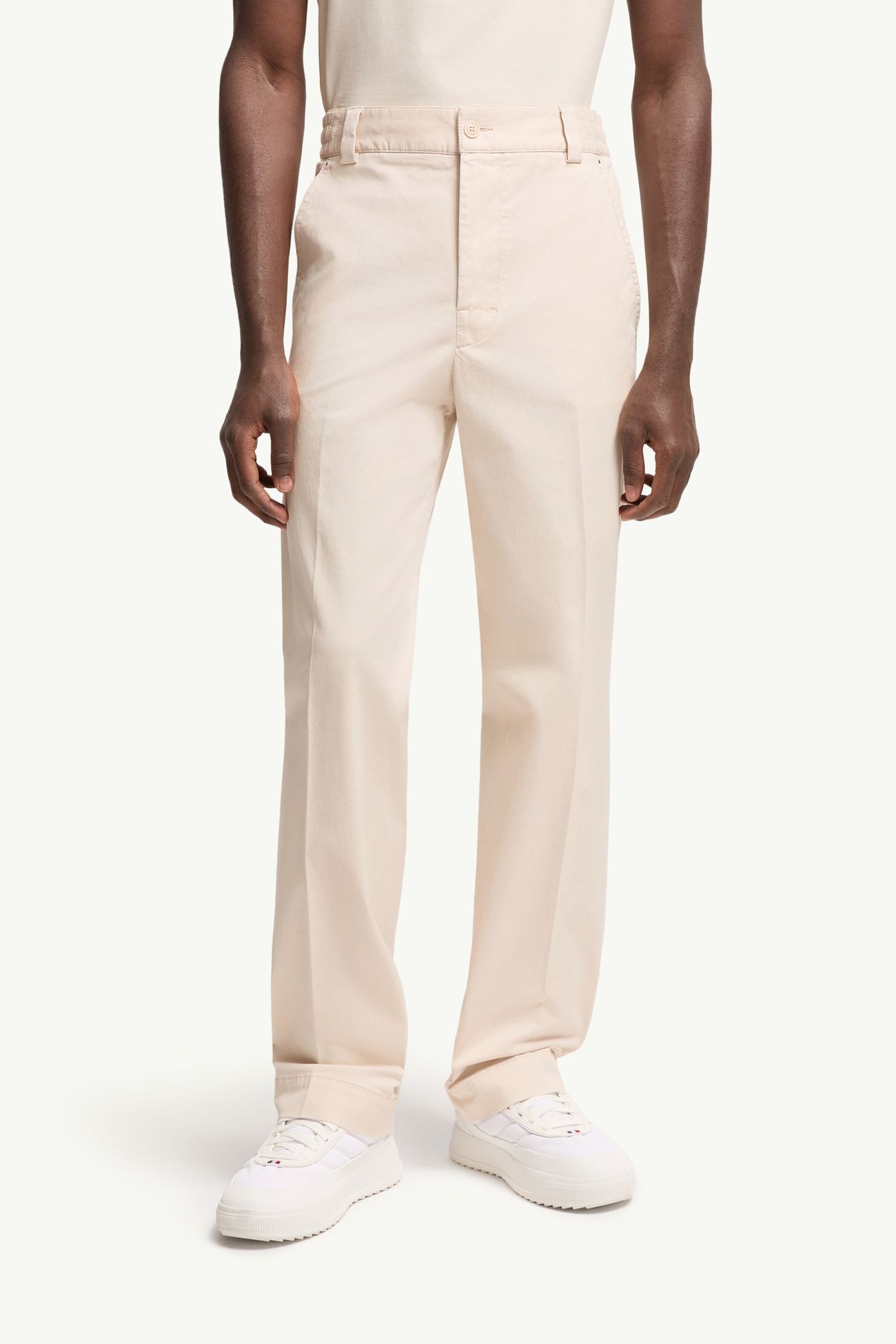 Pantalon en coton Hommes Blanc Ivoire Moncler 3
