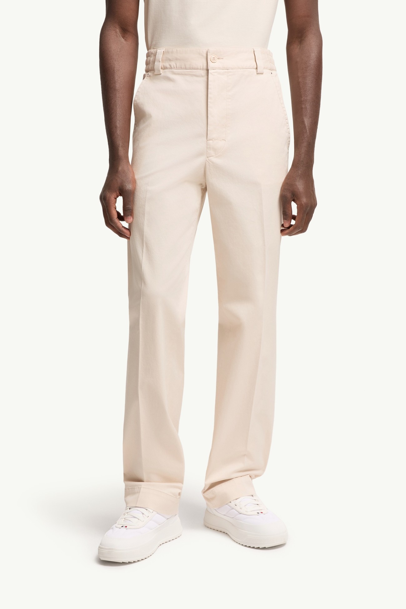 Pantaloni in cotone sartoriali Uomo Bianco Avorio Moncler 3