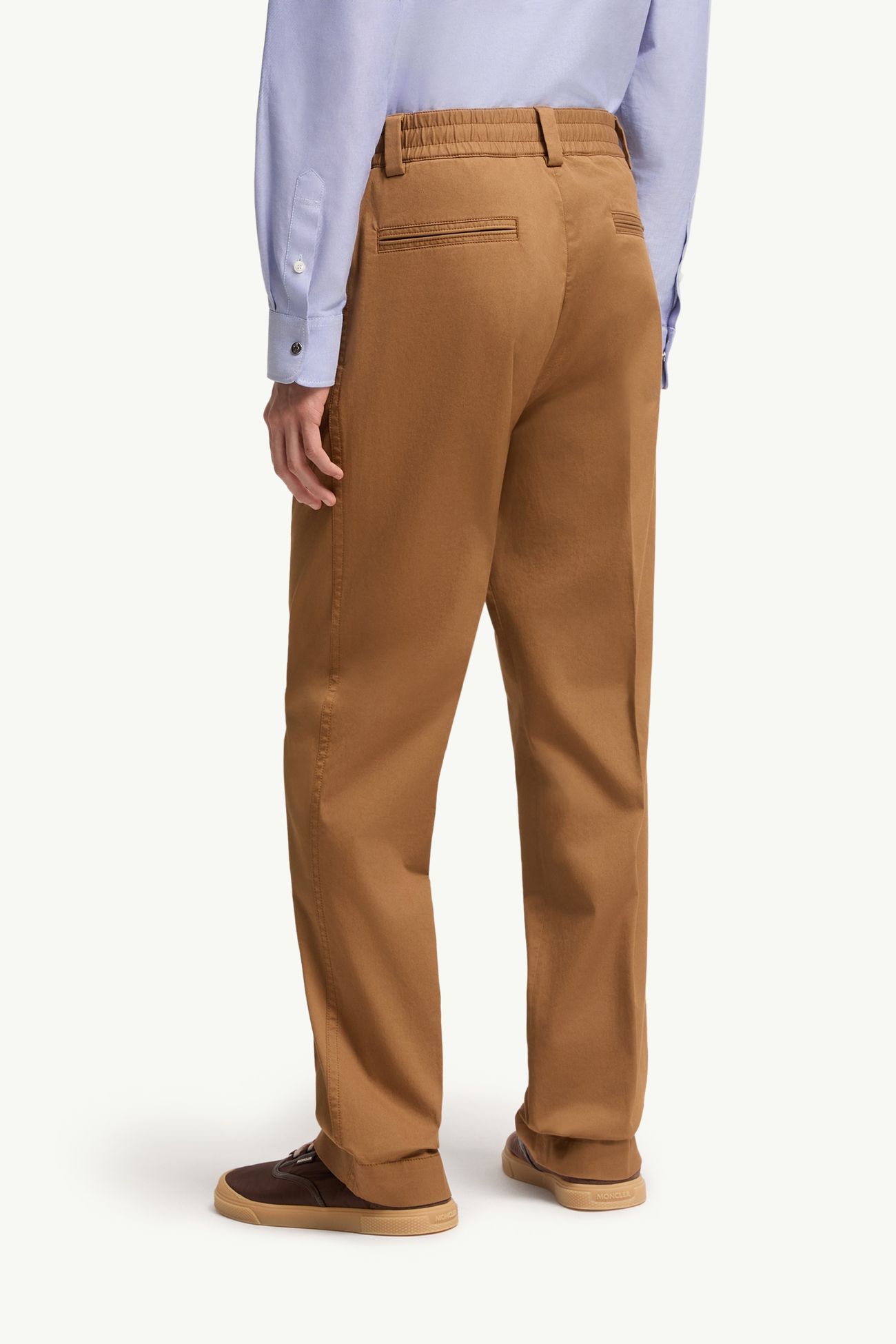 Tailored Cotton Pants Men Camel Beige Moncler 4