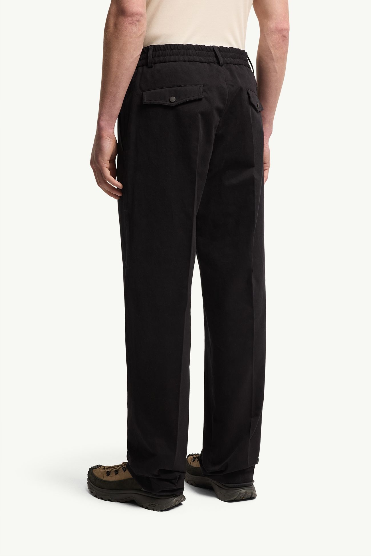 Pantalones de sastrería de algodón Hombre Negro Moncler 4
