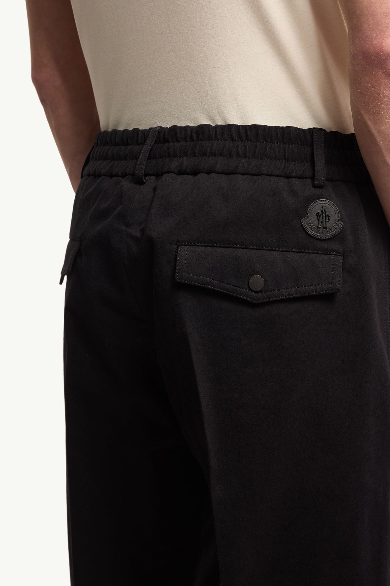Tailored Cotton Pants Men Black Moncler 5