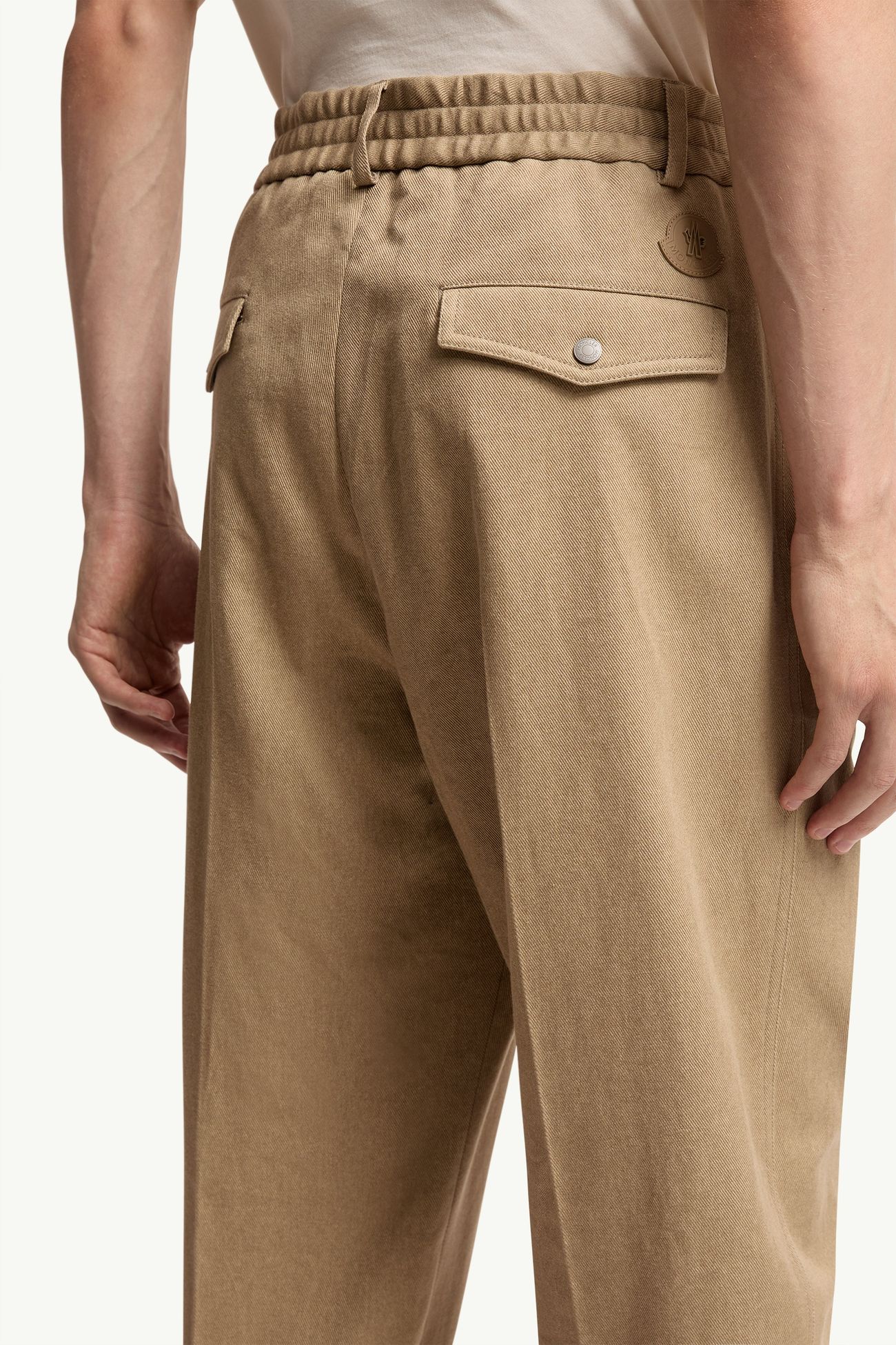 Tailored Cotton Pants Men Beige Moncler 5