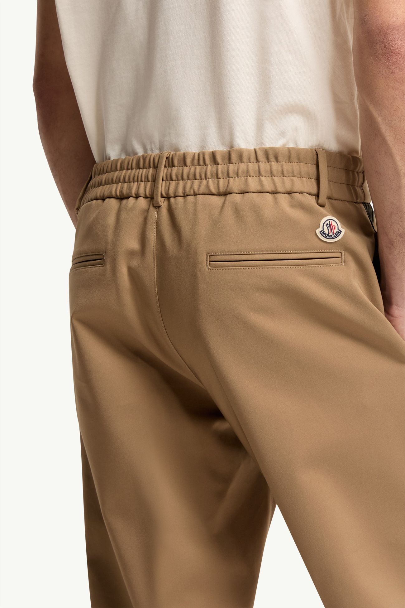 Pantaloni in misto cotone sartoriali Uomo Beige Moncler 5