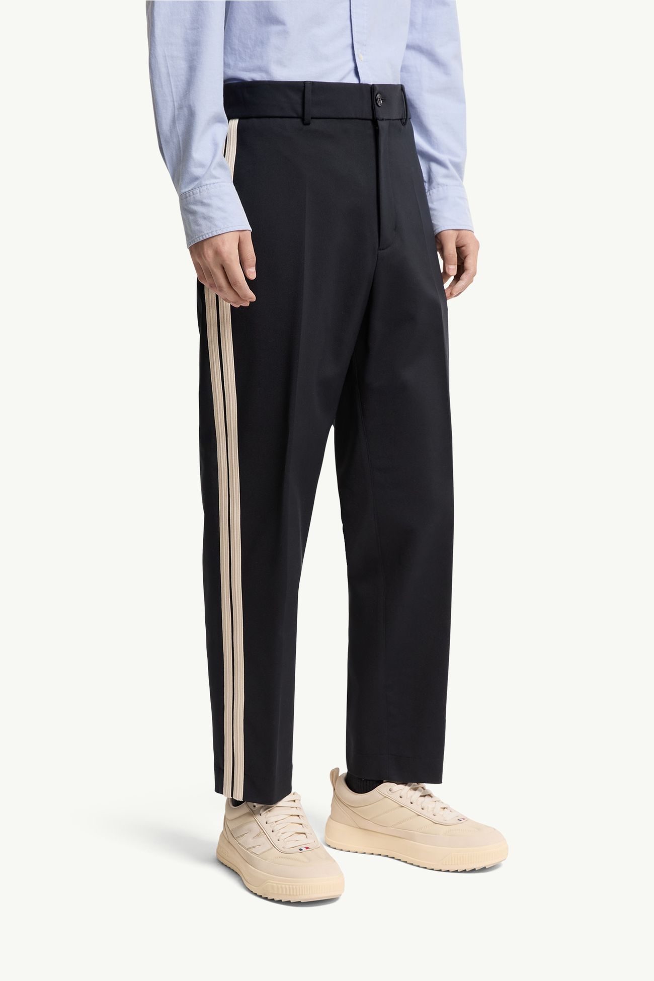 男士精裁棉质混纺长裤 男士 深蓝色 Moncler 3