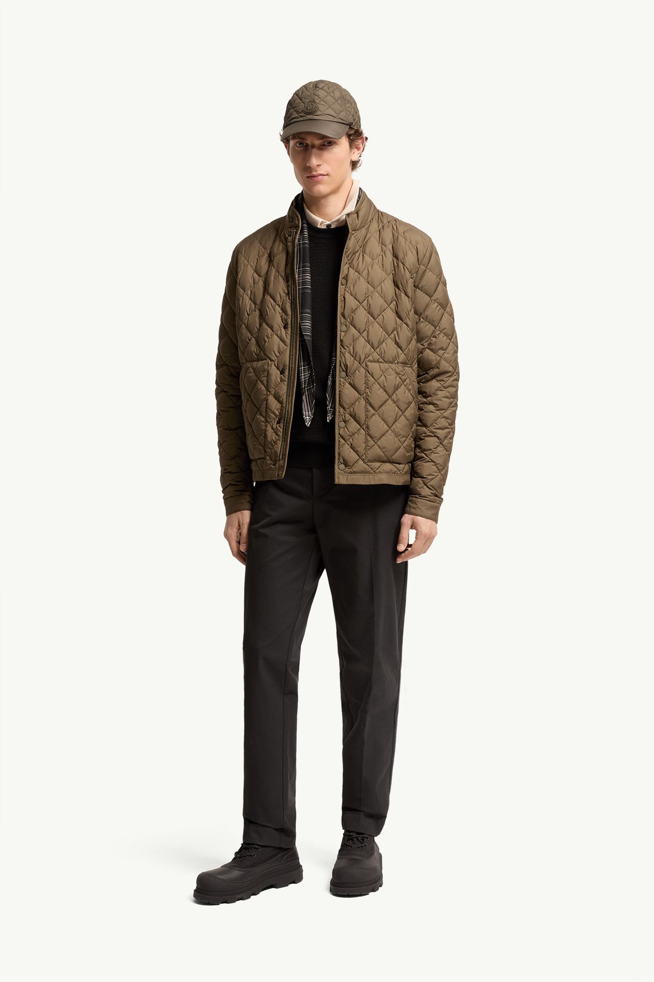 Pantalones de mezcla de algodón técnico Hombre Negro Moncler 0
