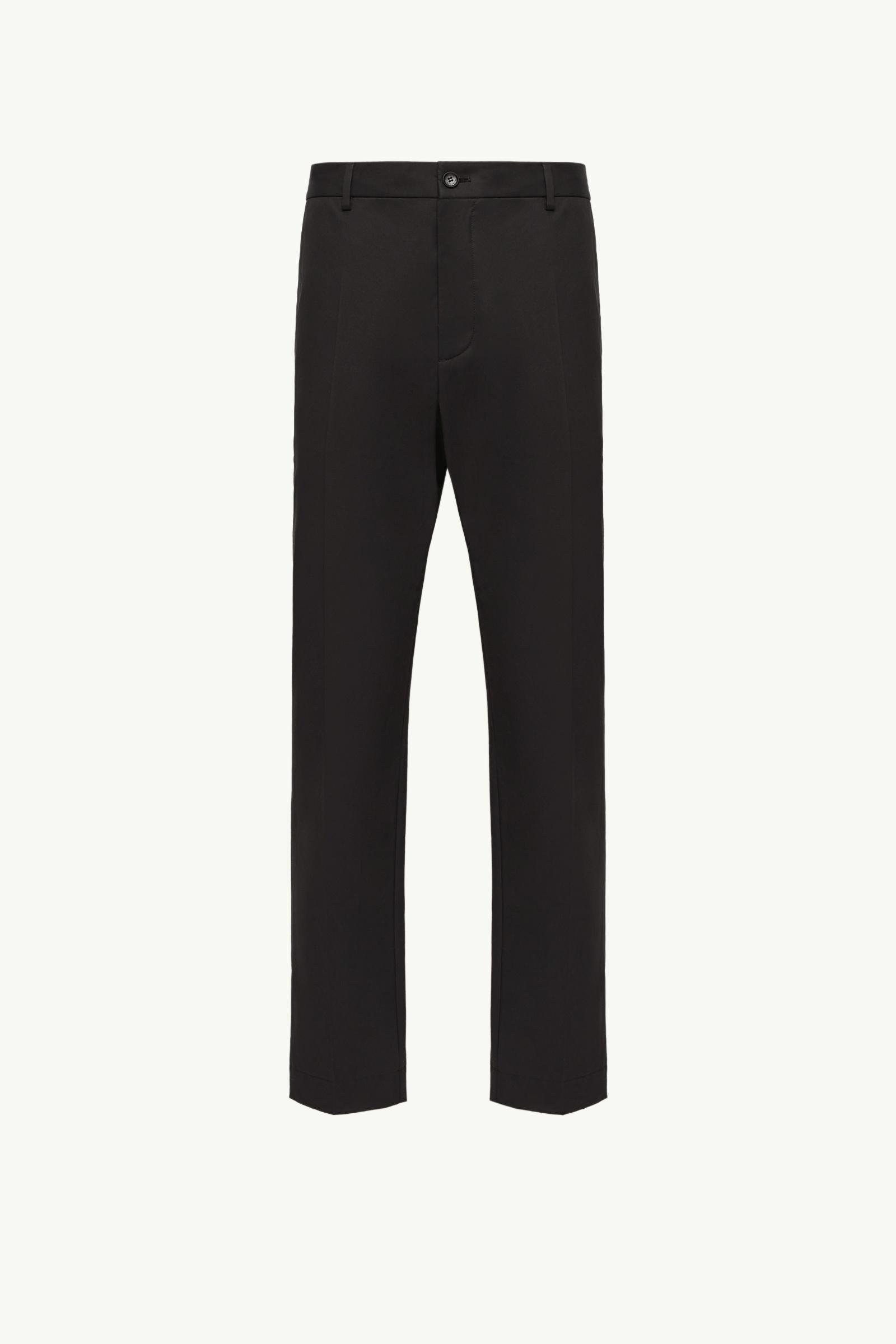 Pantaloni in misto cotone tecnico Uomo Nero Moncler