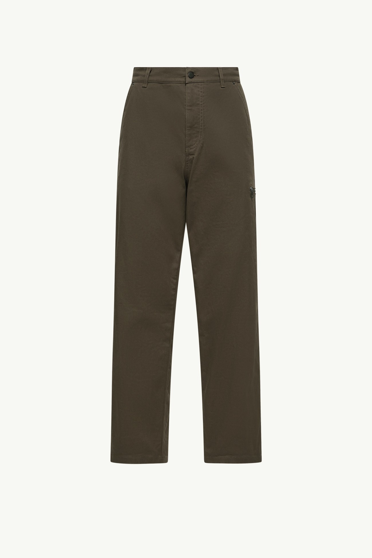 Stretch Gabardine Trousers Men Olive Green Moncler 2