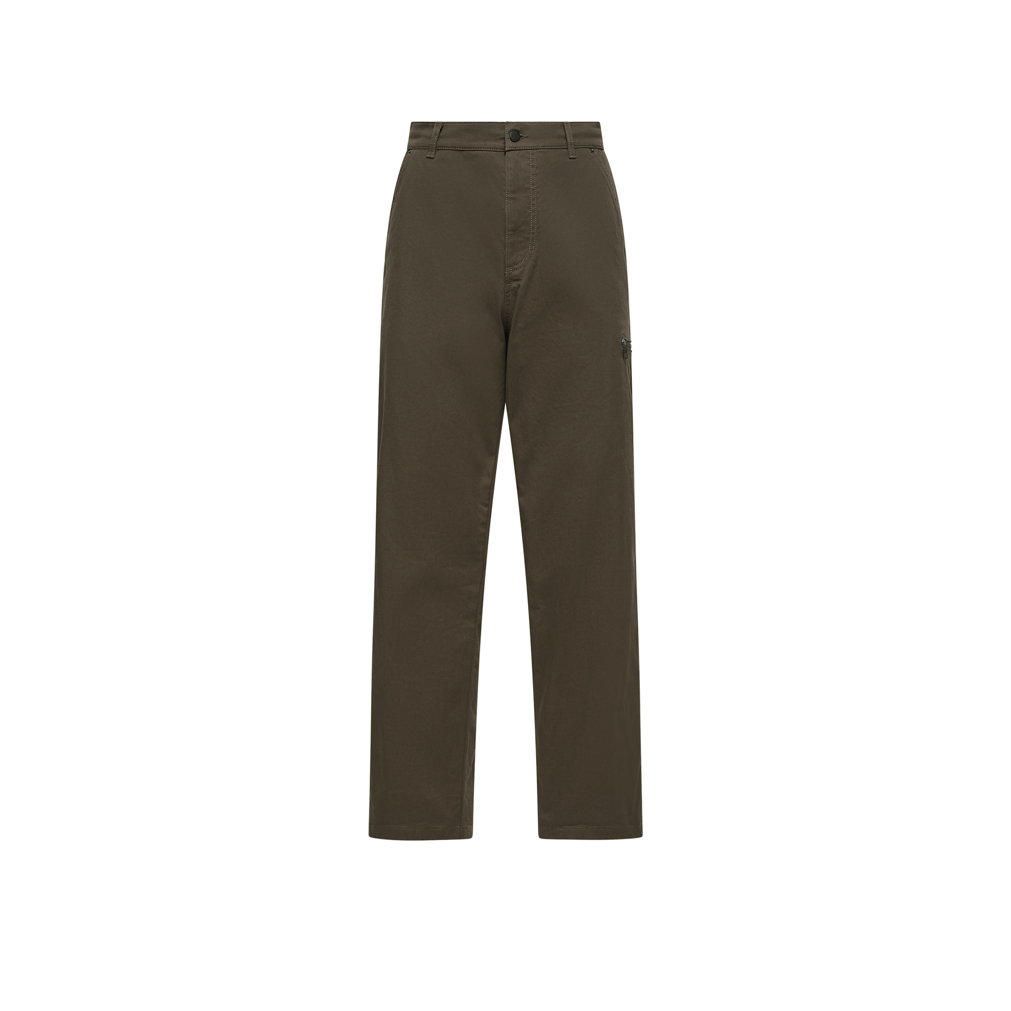 Moncler Men's Green Khaki Technical Cotton Trousers - Image 3