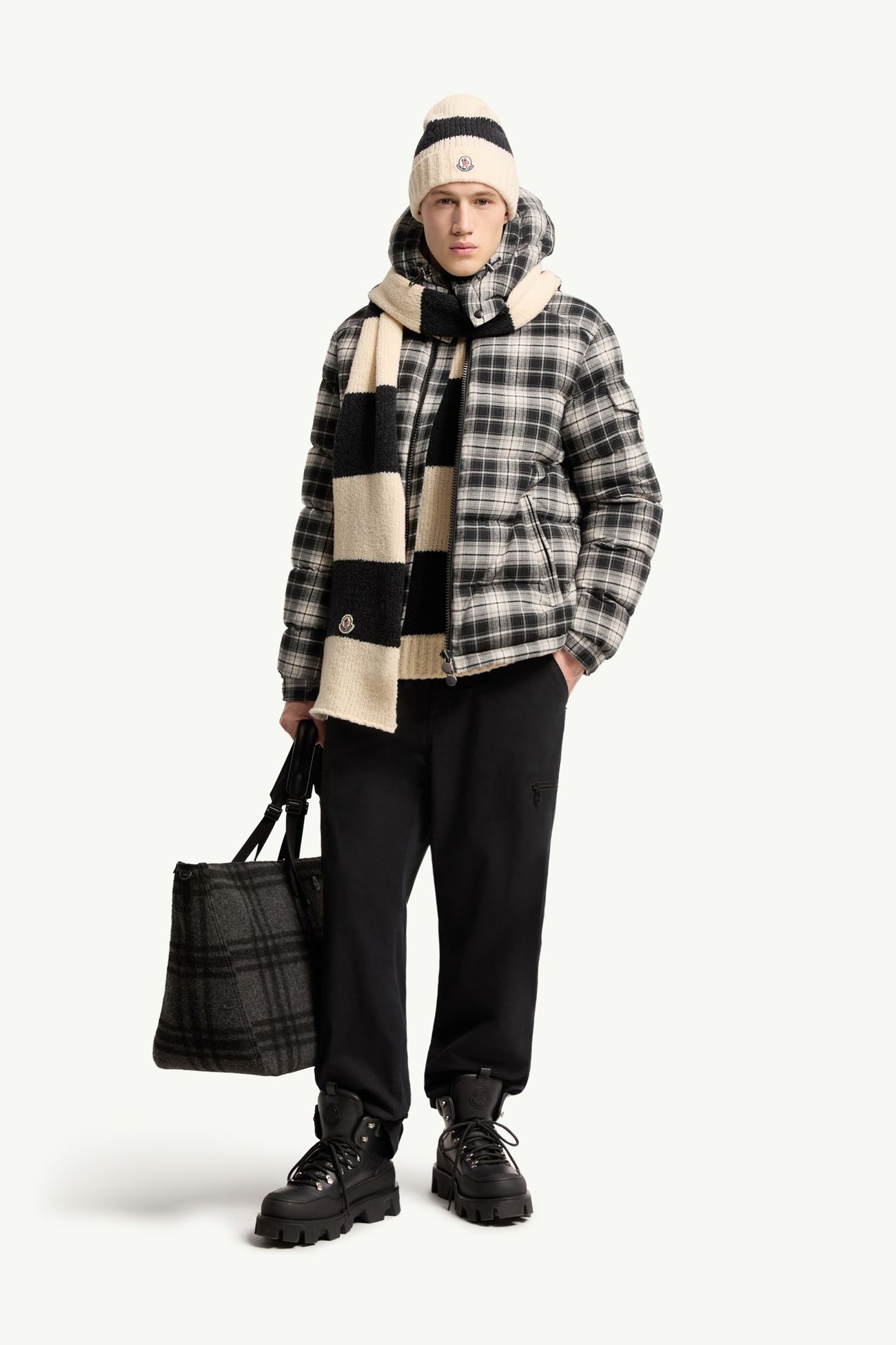 Hose aus Stretch-Gabardine Herren Schwarz Moncler 0