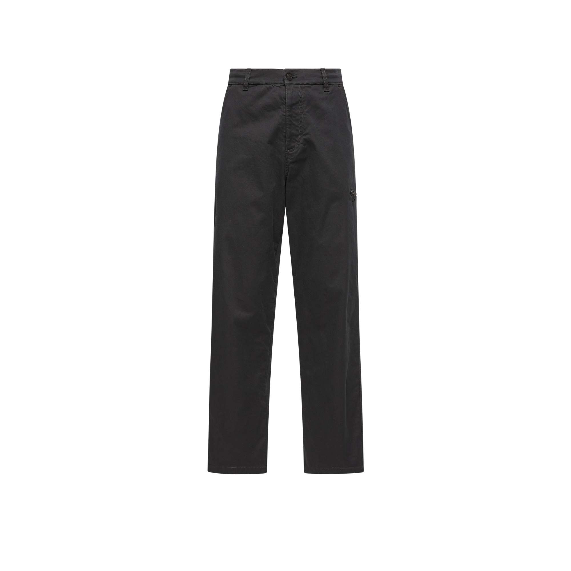 Moncler Stretch Gabardine Trousers for Men in Black, Size: 52 - Image 1
