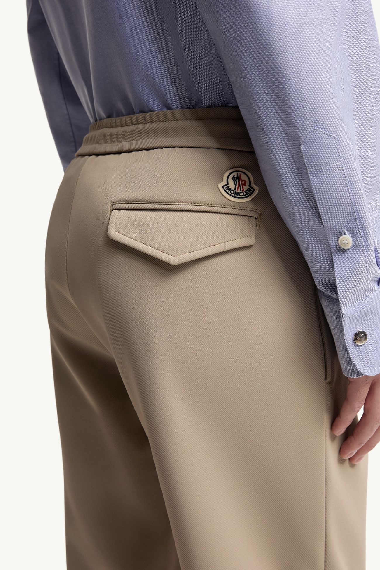 Logo Jogging Trousers Men Taupe Moncler 5