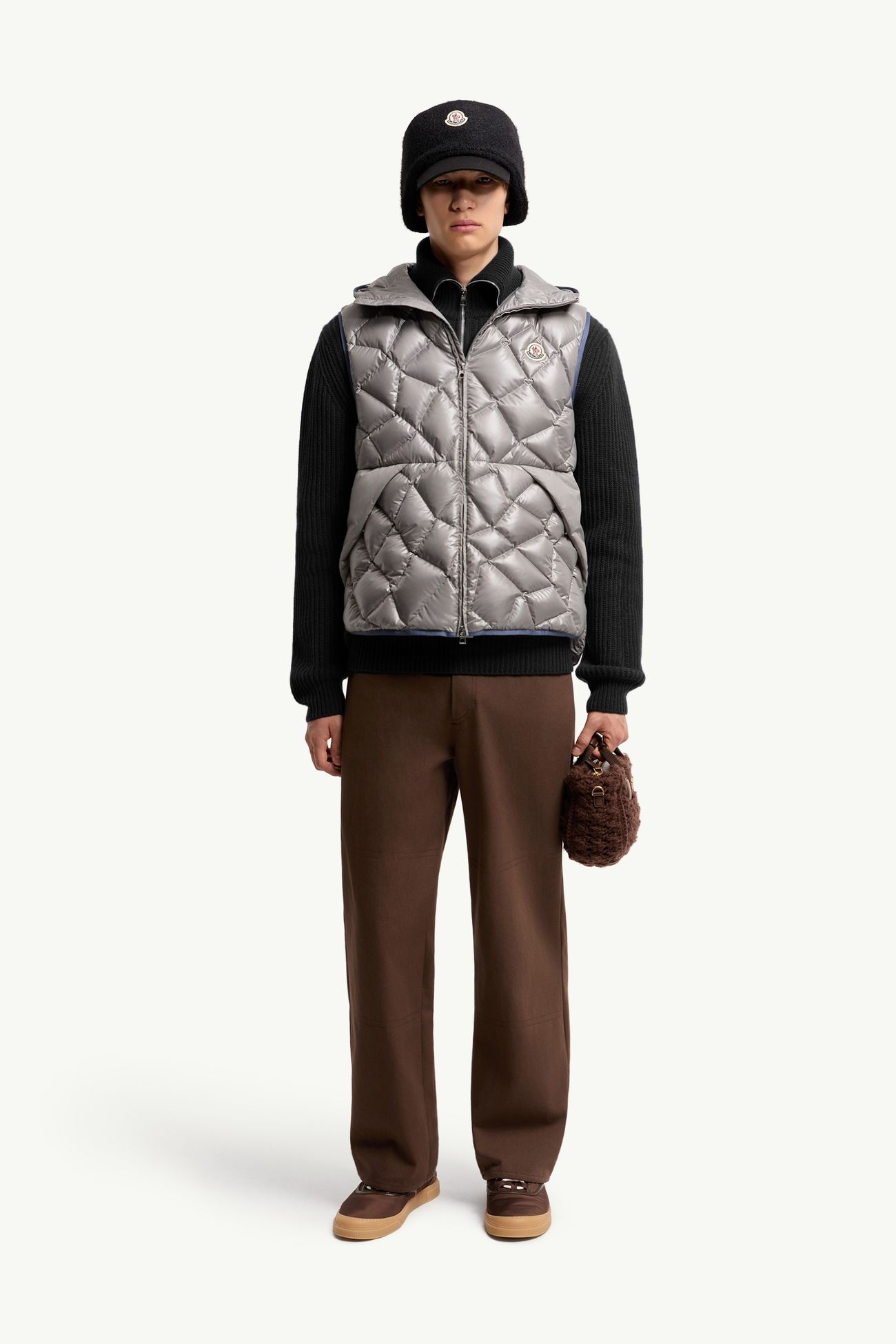 Pantalon cargo en toile Hommes Marron Moncler 0