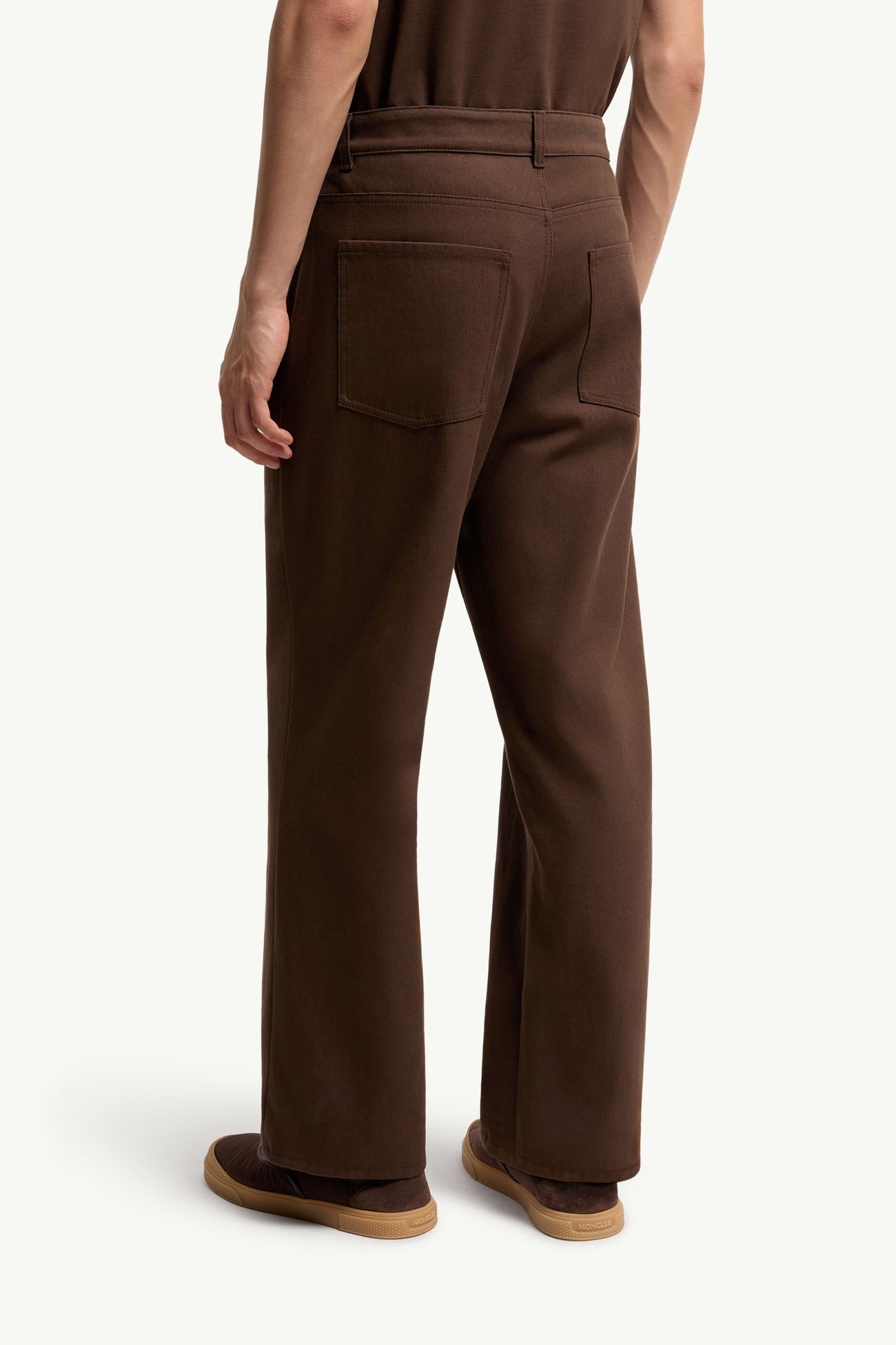 Canvas Cargo Trousers Men Brown Moncler 4